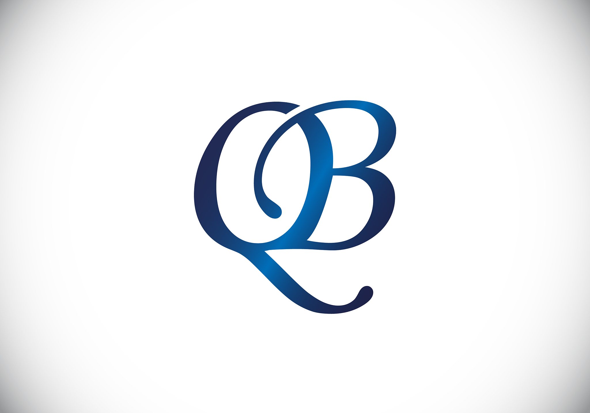 initial monogram letter q b logo design template