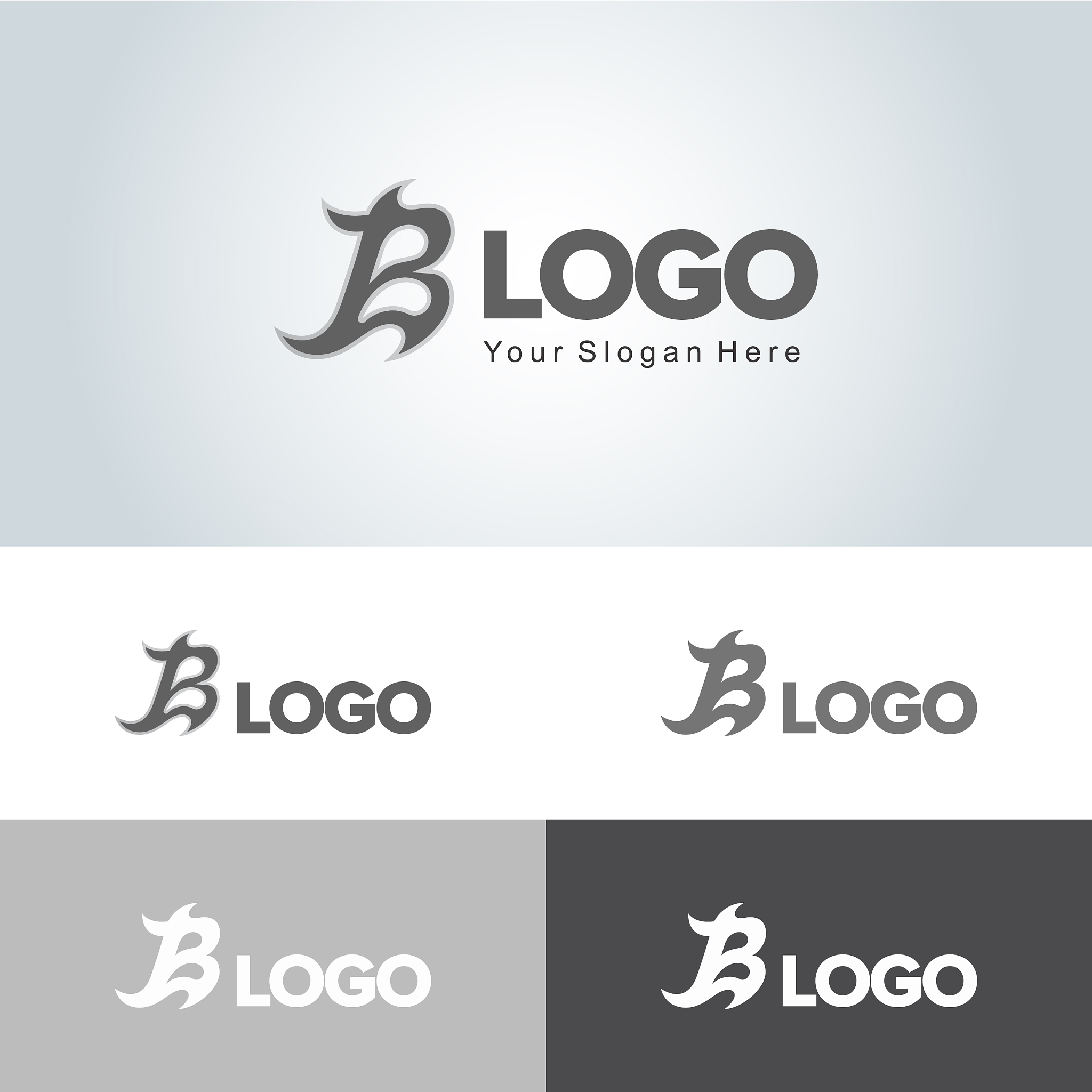 retro b logo