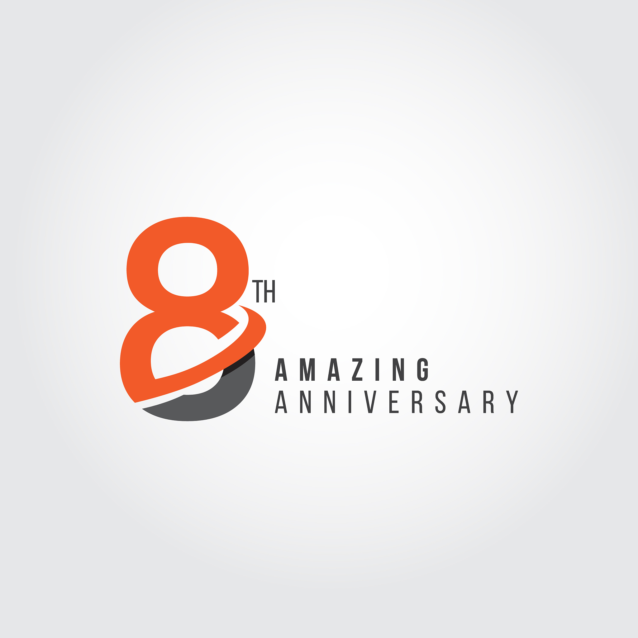 8 year anniversary template design