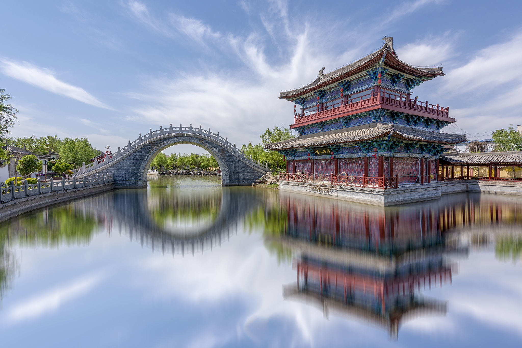 河南开封宋都御河沿岸古典建筑
