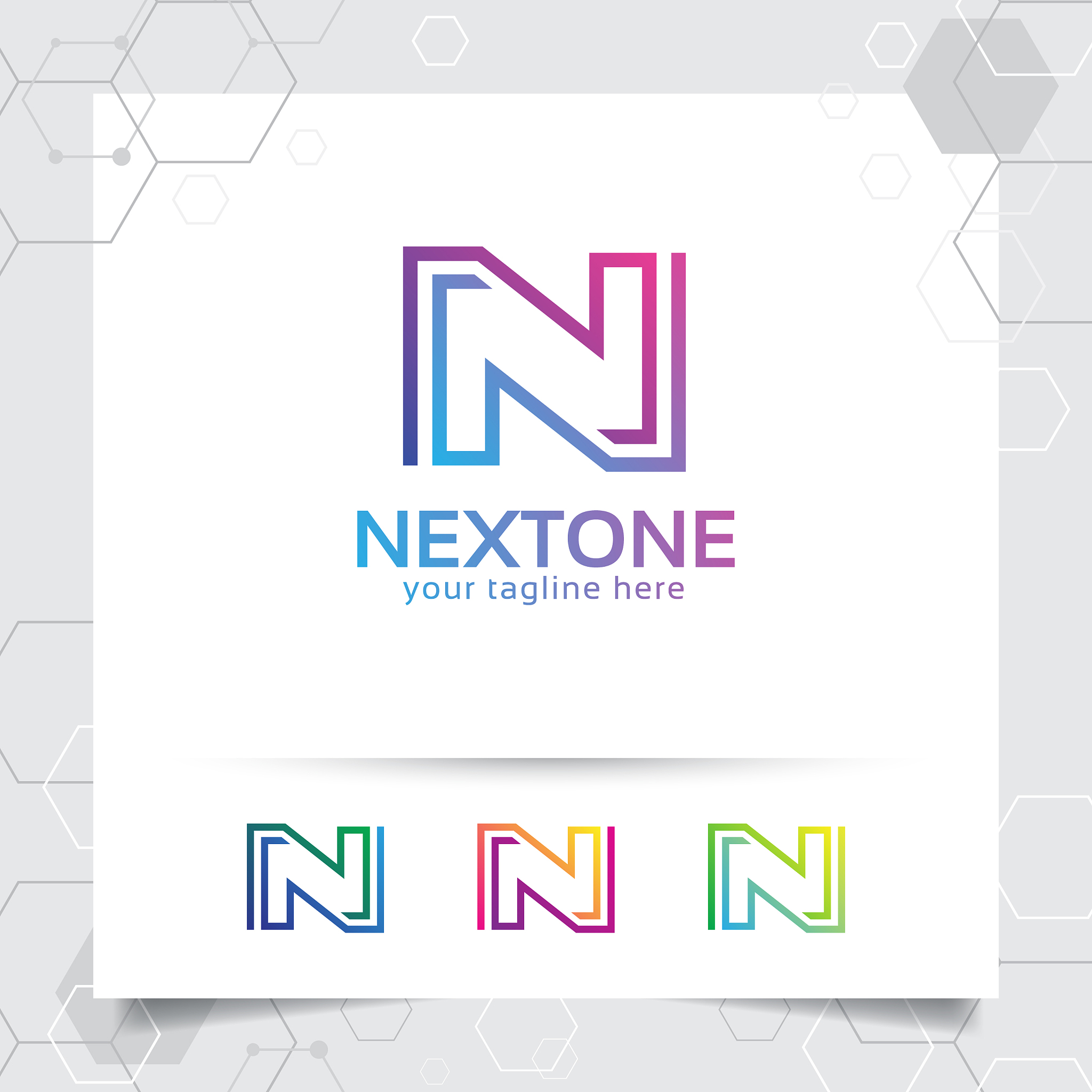 business finance letter n logo design with a