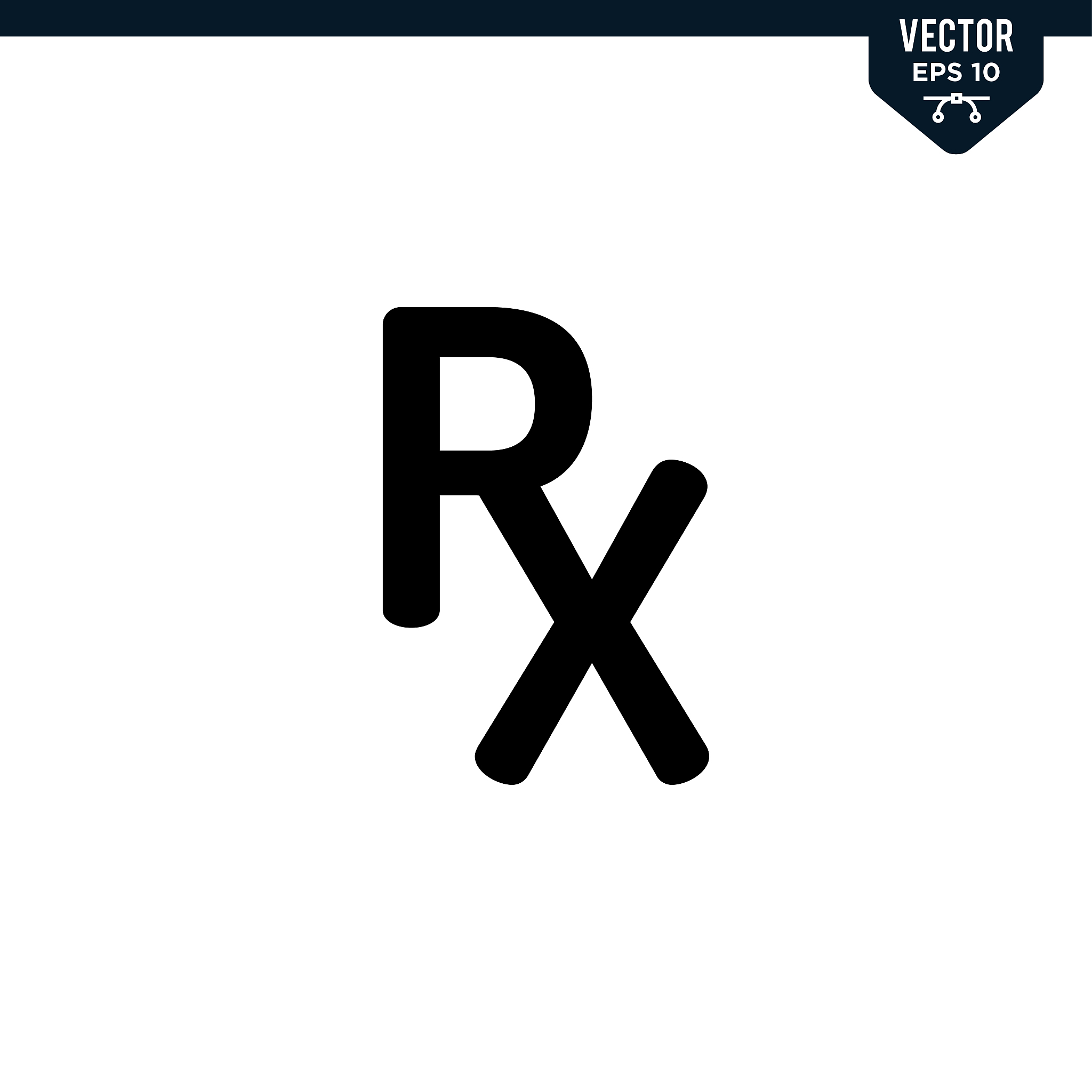 rx sign collection in glyph style