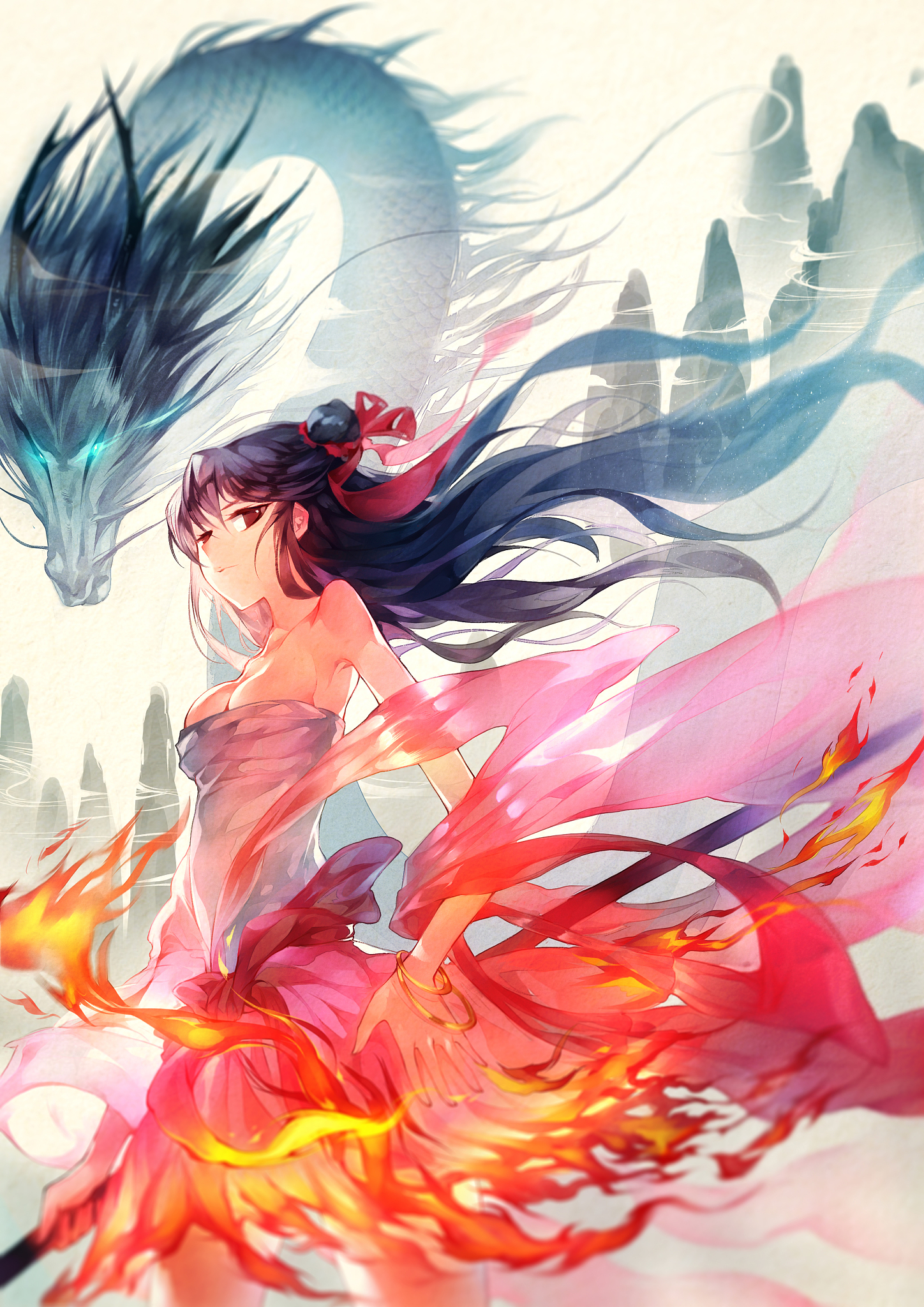 傲娇九尾狐降临仙境：古风插画设计