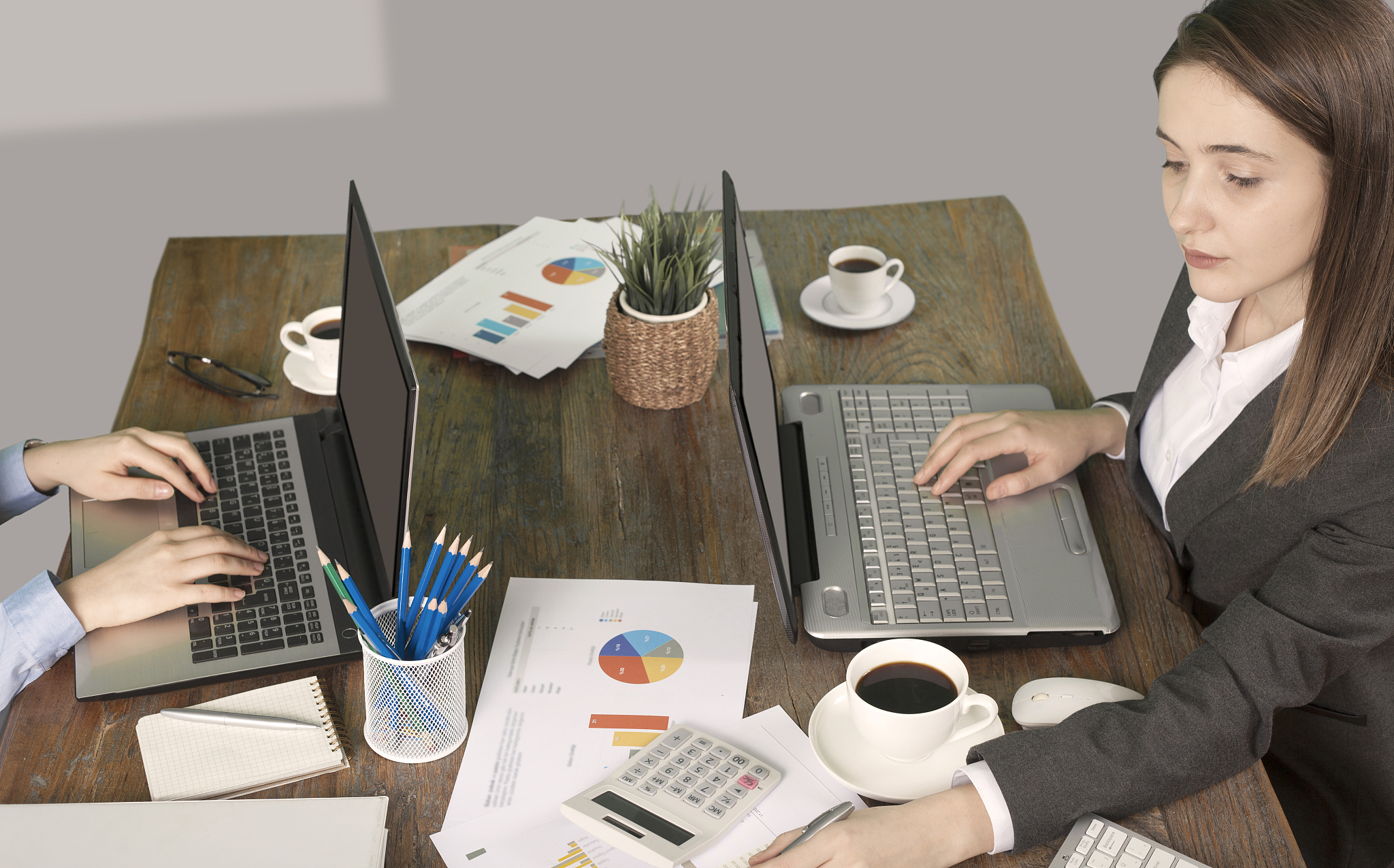 business people working at office
