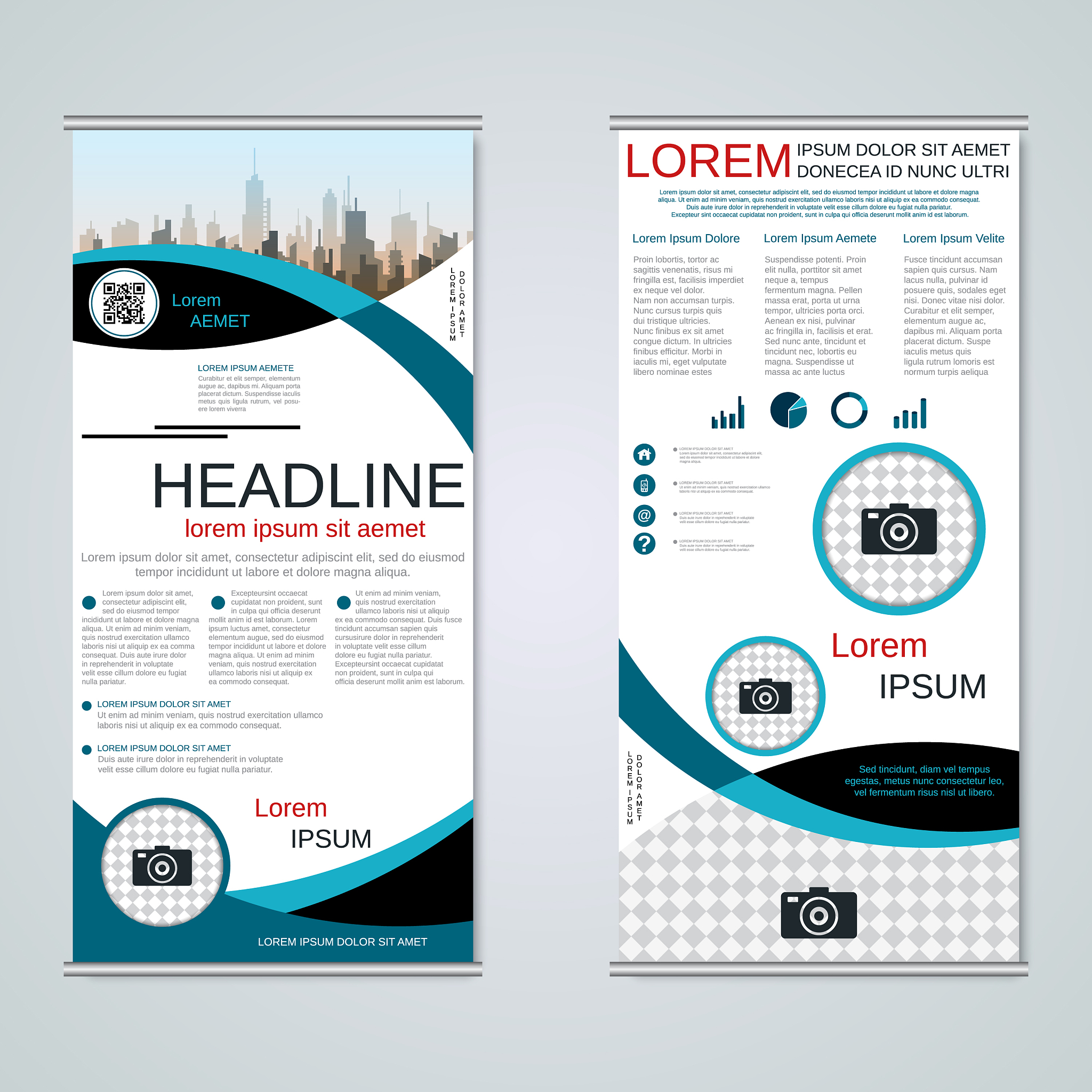 modern roll-up business banners design template