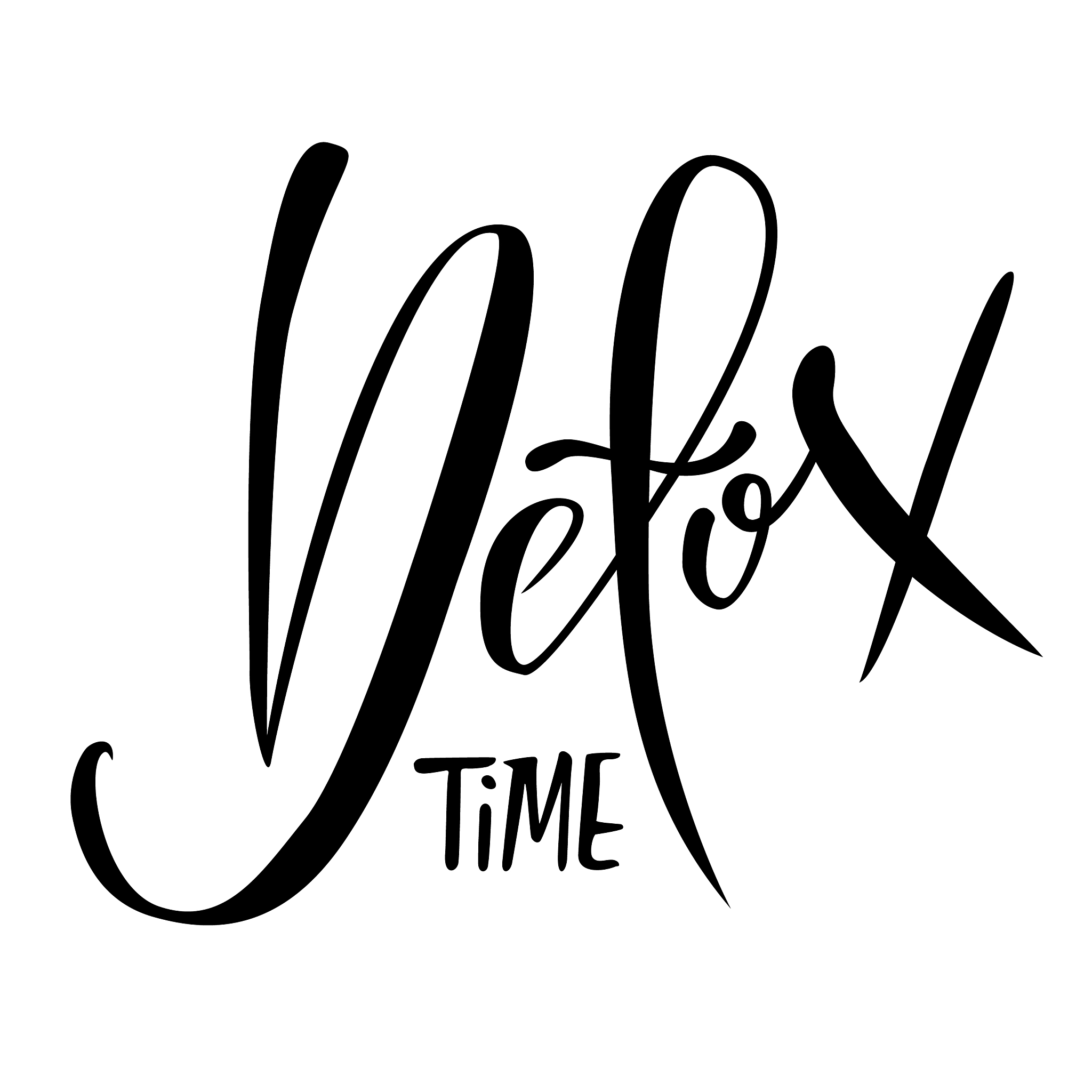 detox time modern digita lettering typography