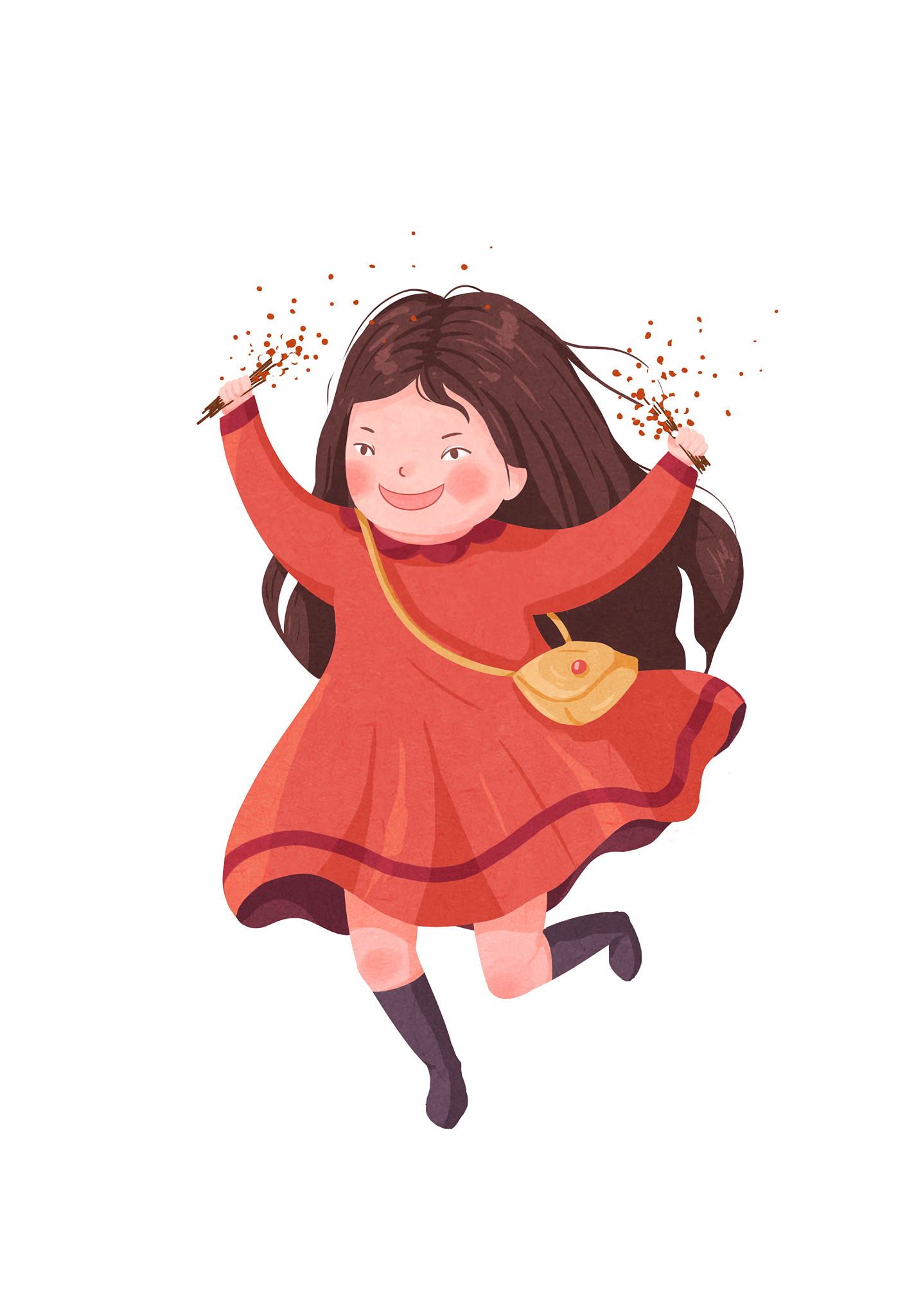 女生节插画人物