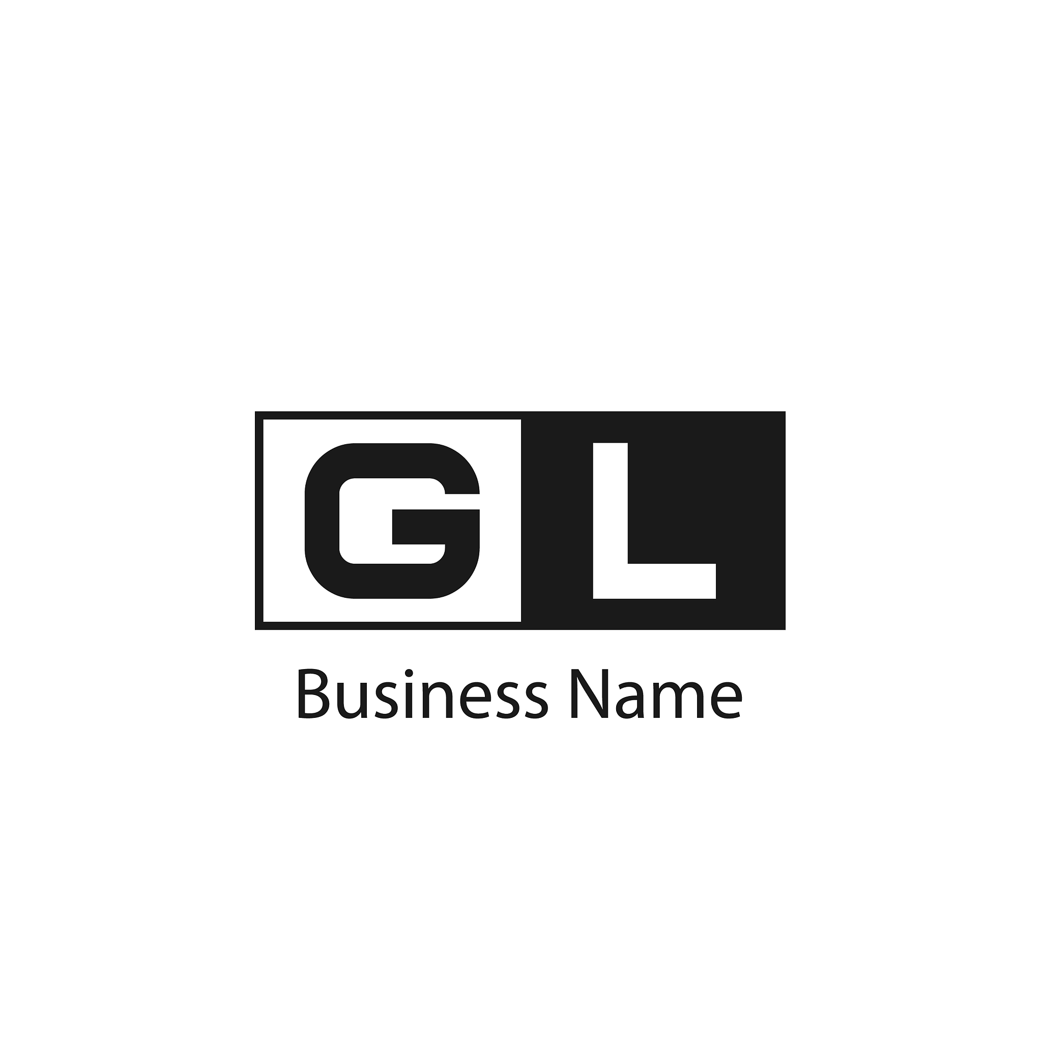 initial letter gl logo template design