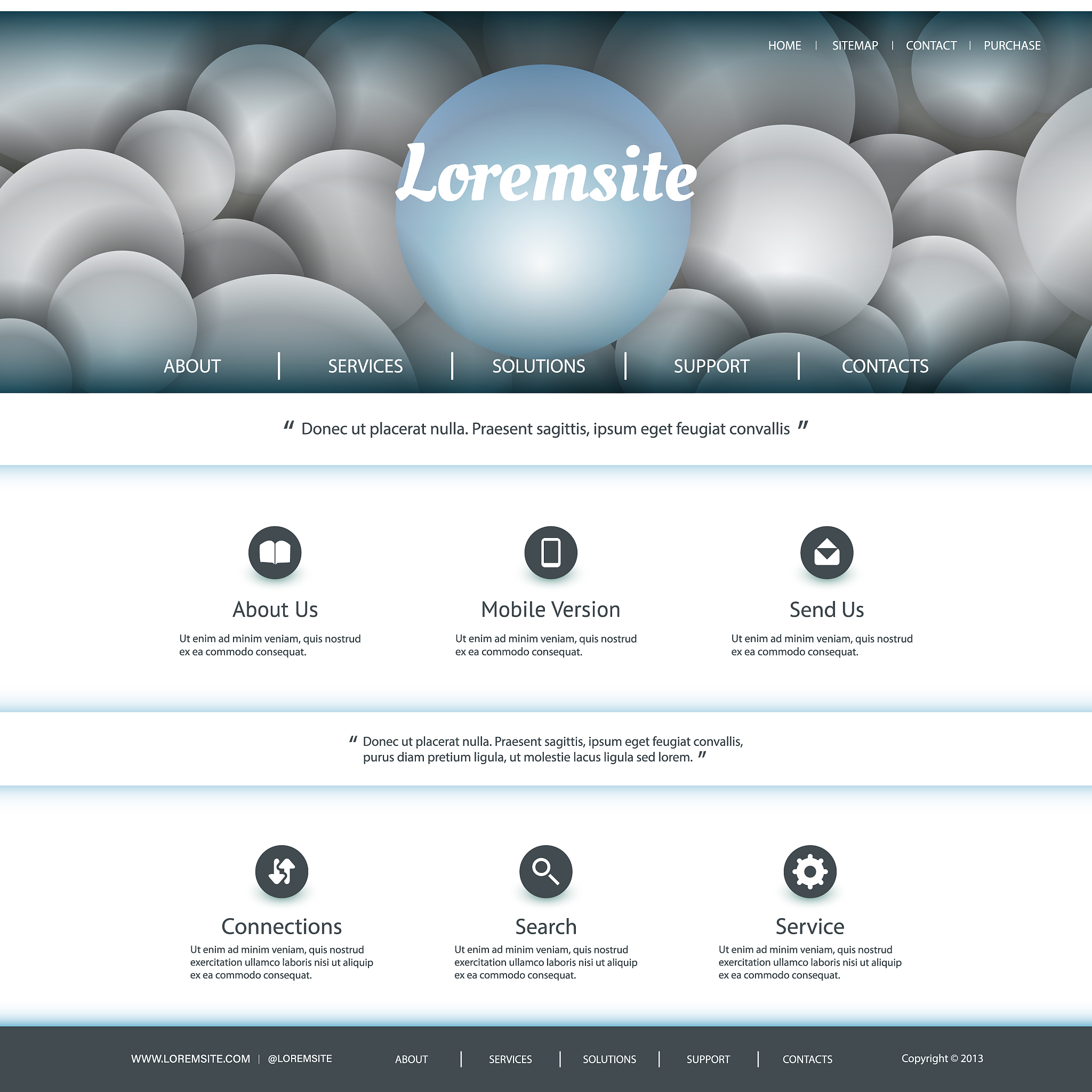 one page website template