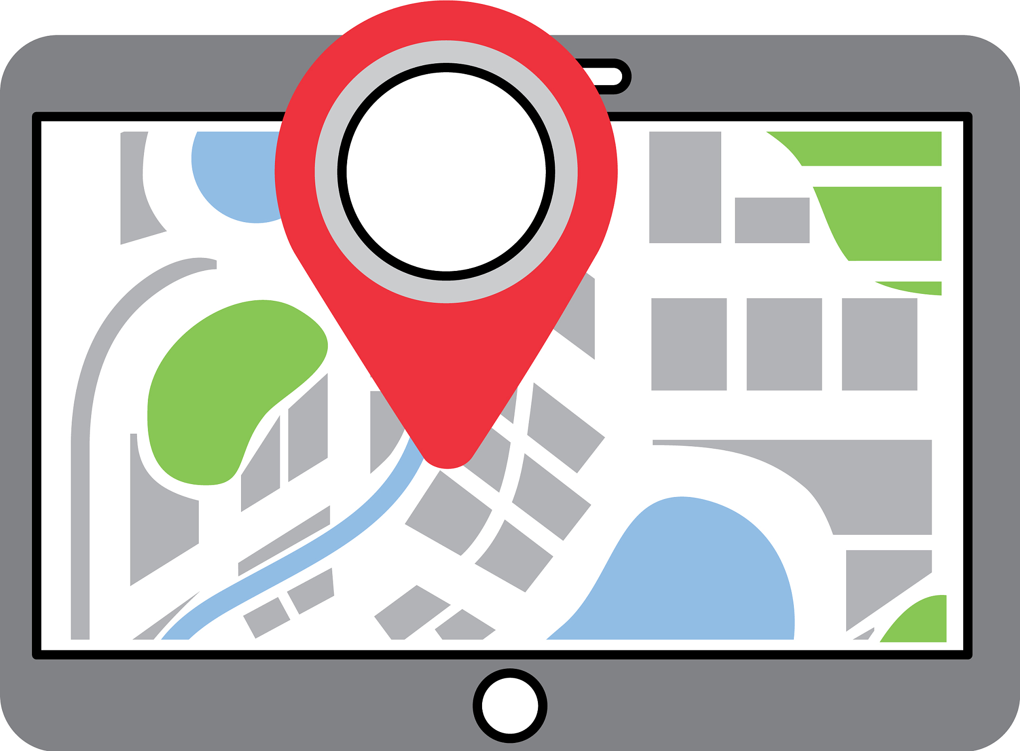 tablet pointer map navigation destination symbol