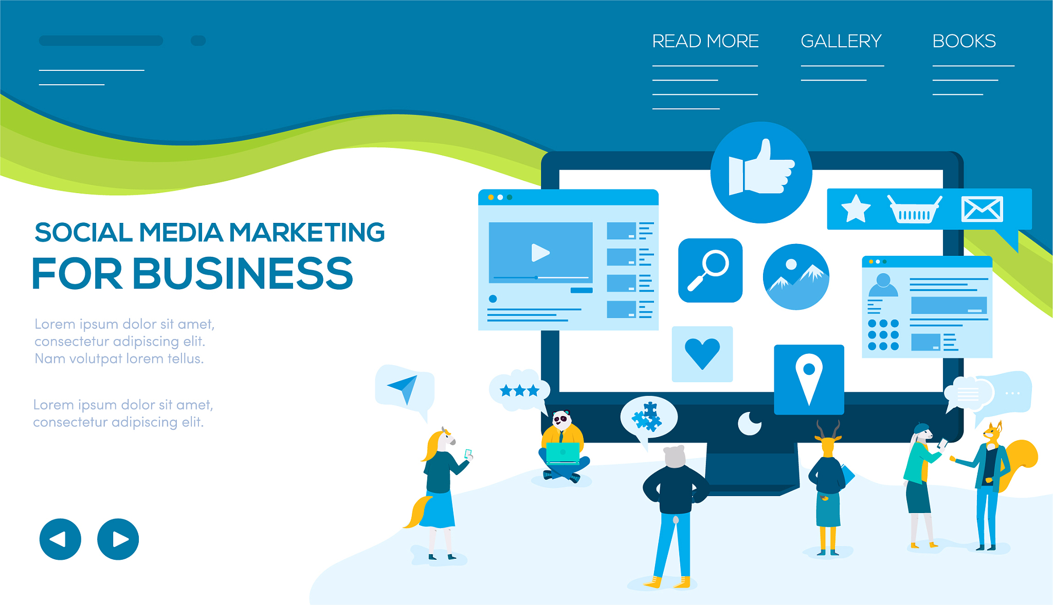 business marketing landing page template