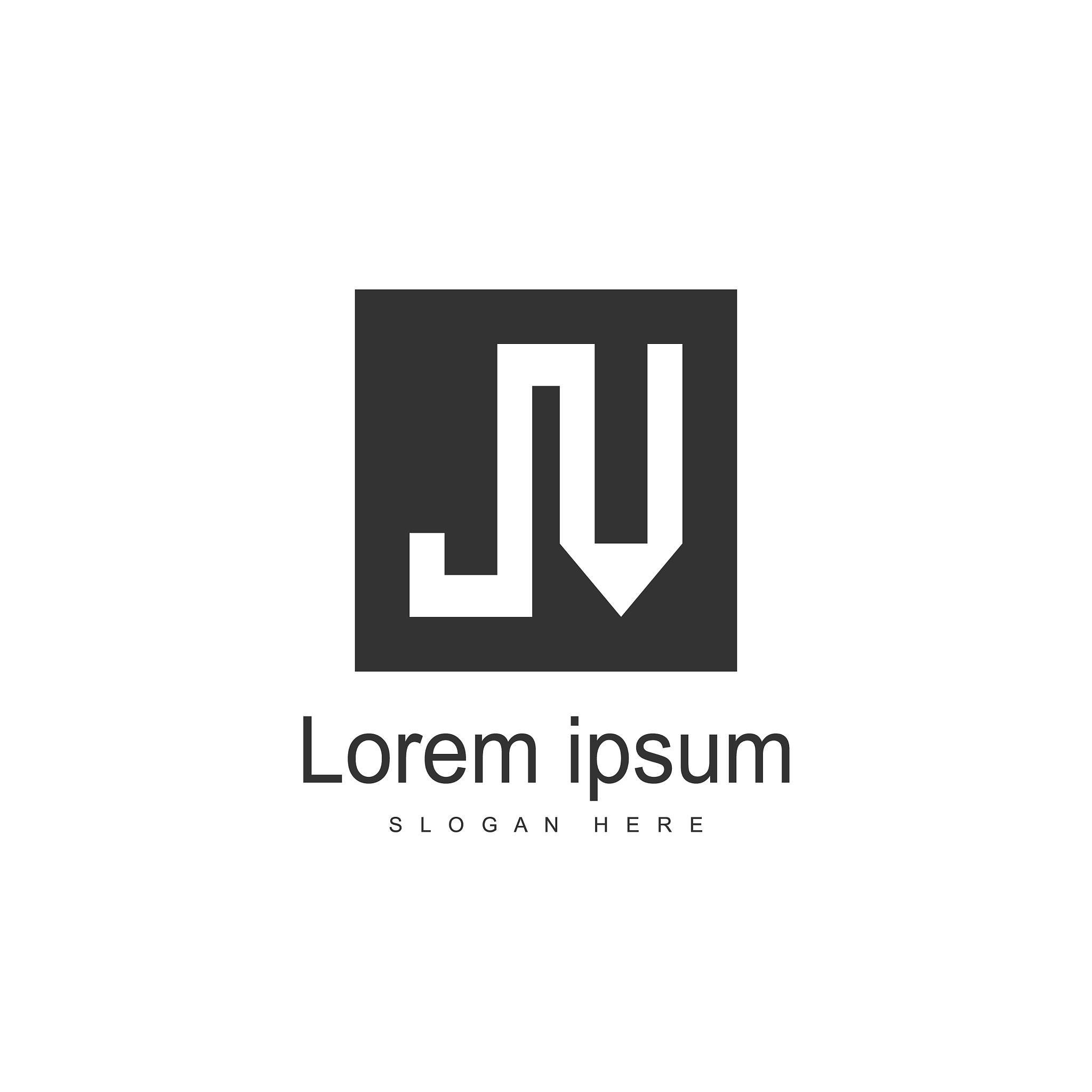 initial letter jv logo template design minimalist