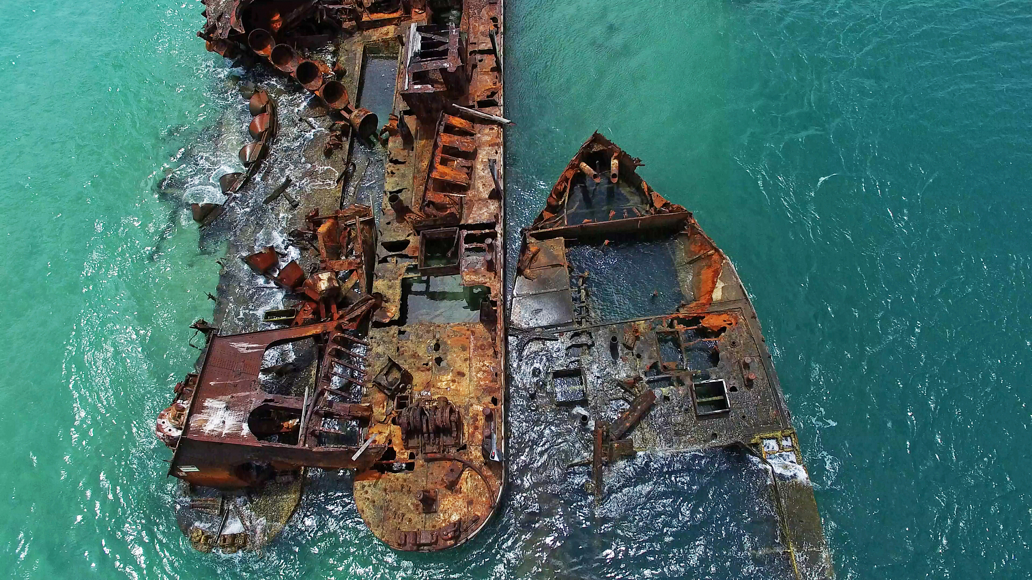 aerial view of tangalooma island
