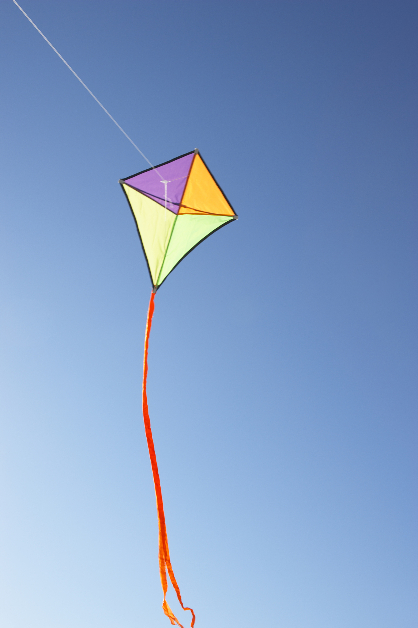 kite flying in blue sky