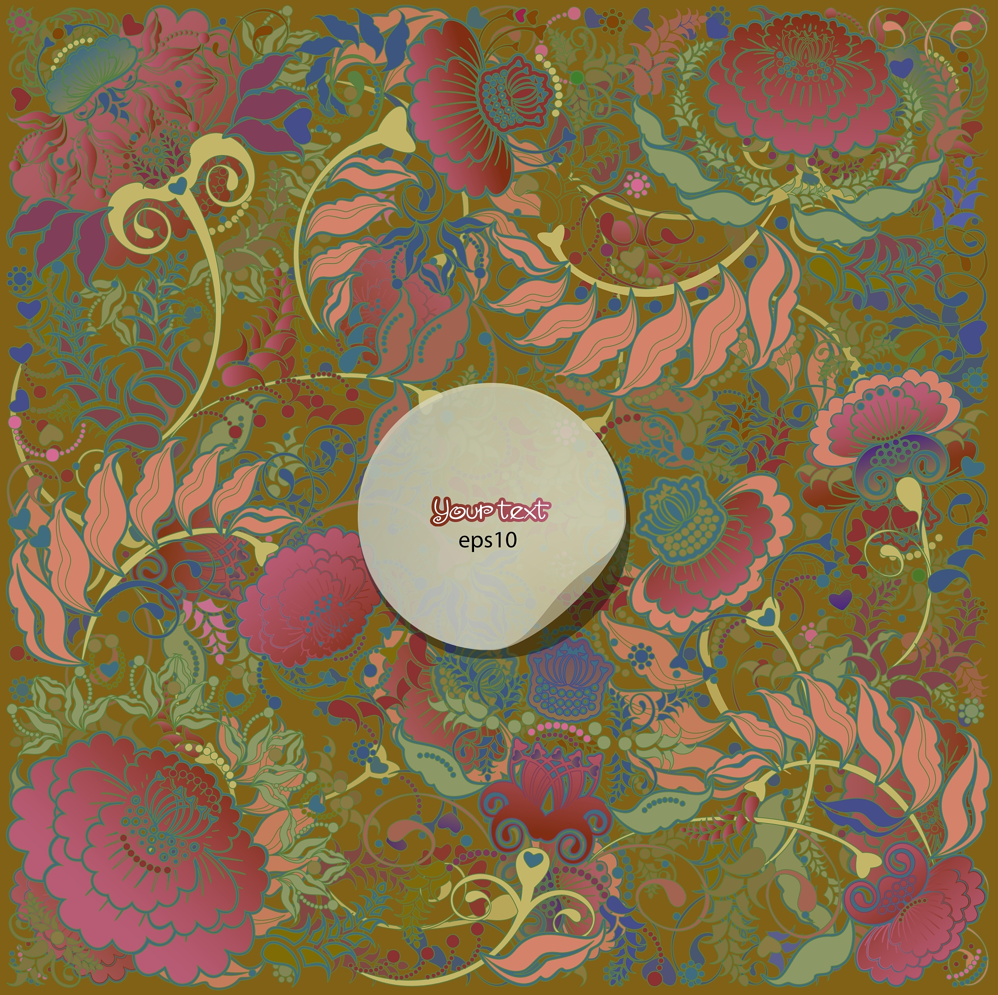 丝巾包含朱鹮和植物图案设计说明 运用古诗和家用纺织品设计