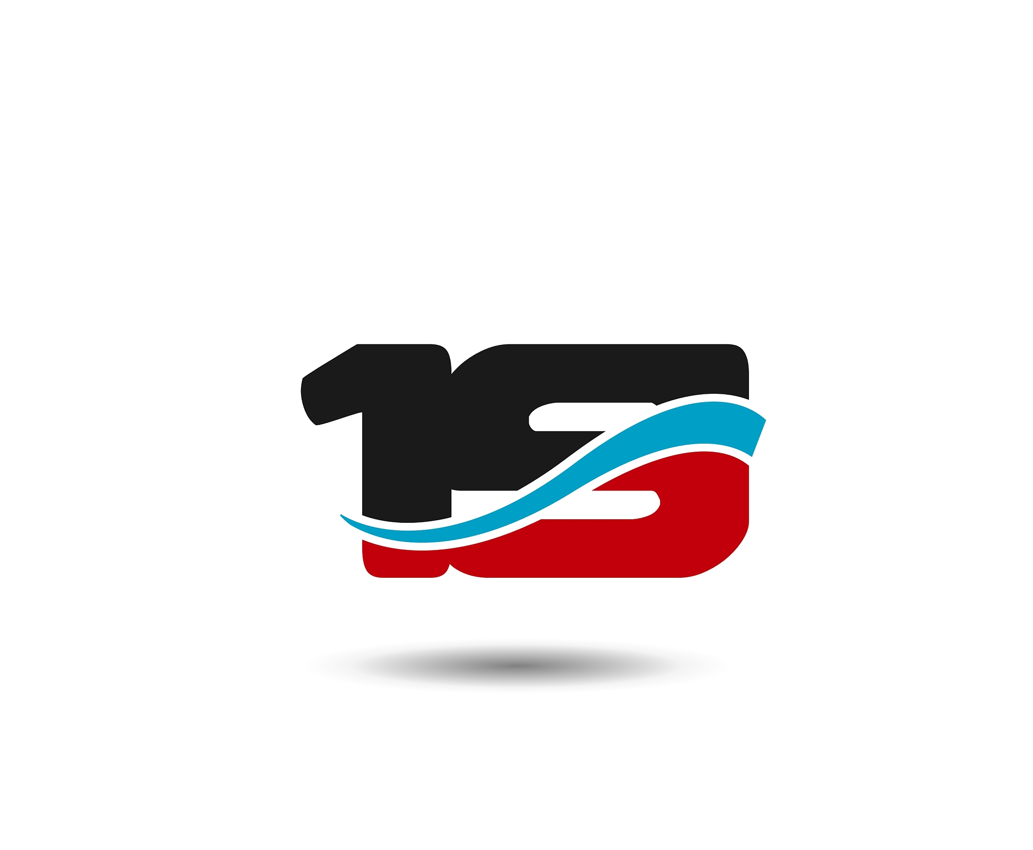 number 19 swoosh design template logo