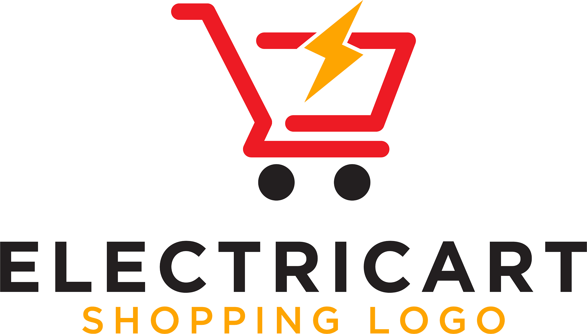 shopping cart logo design template
