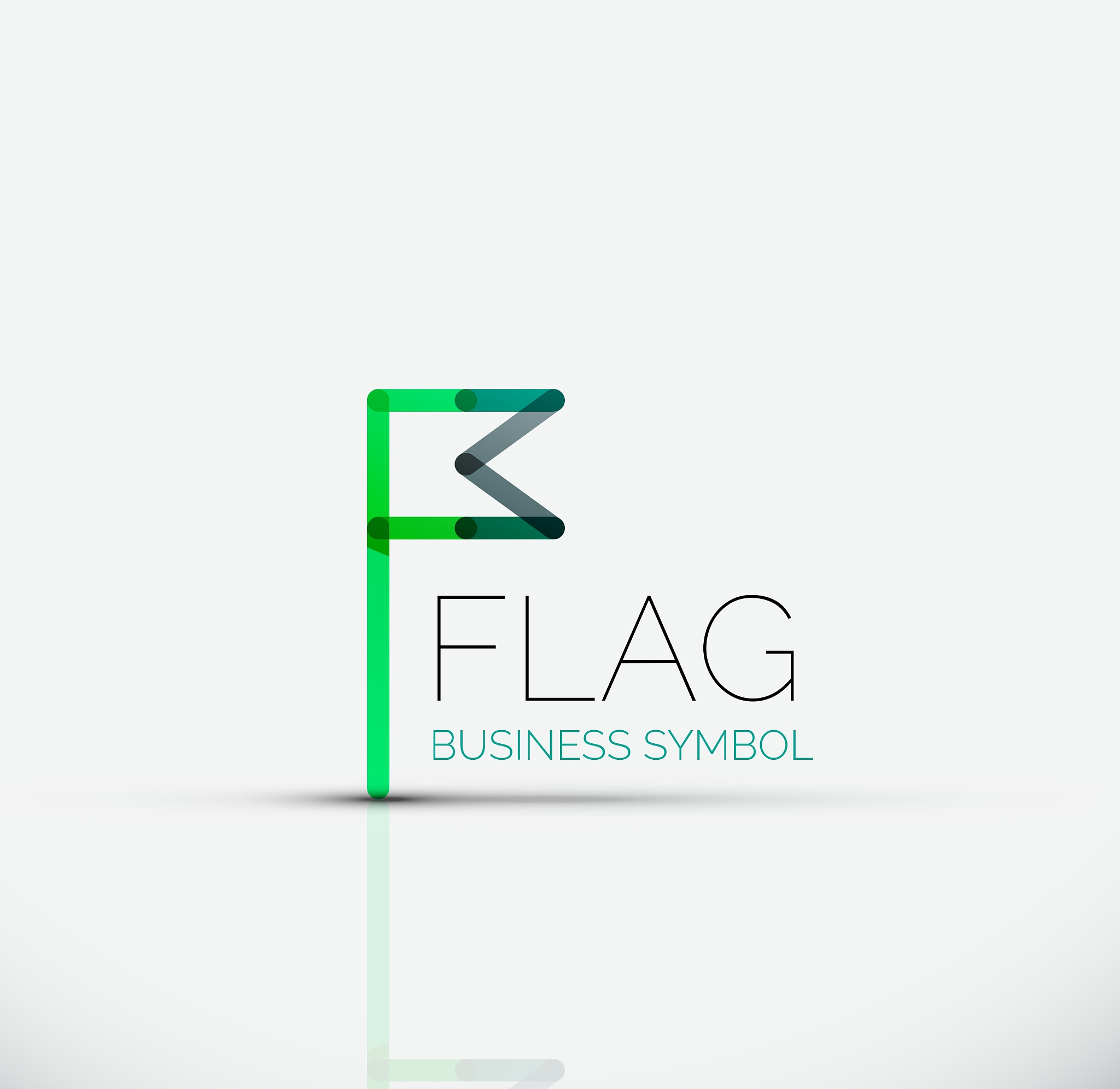 logo flag abstract linear geometric business icon
