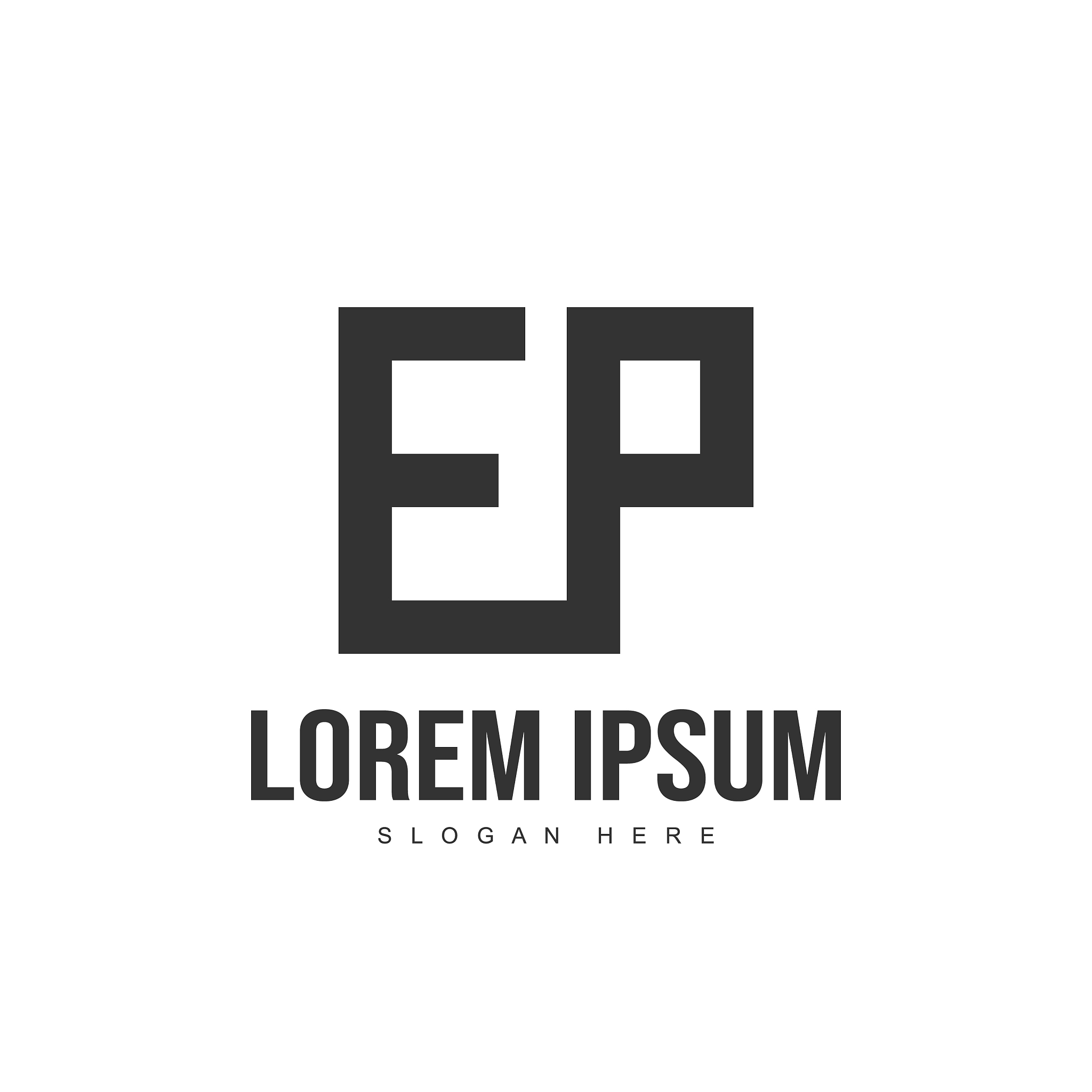 ep letter logo design initial letter logo template