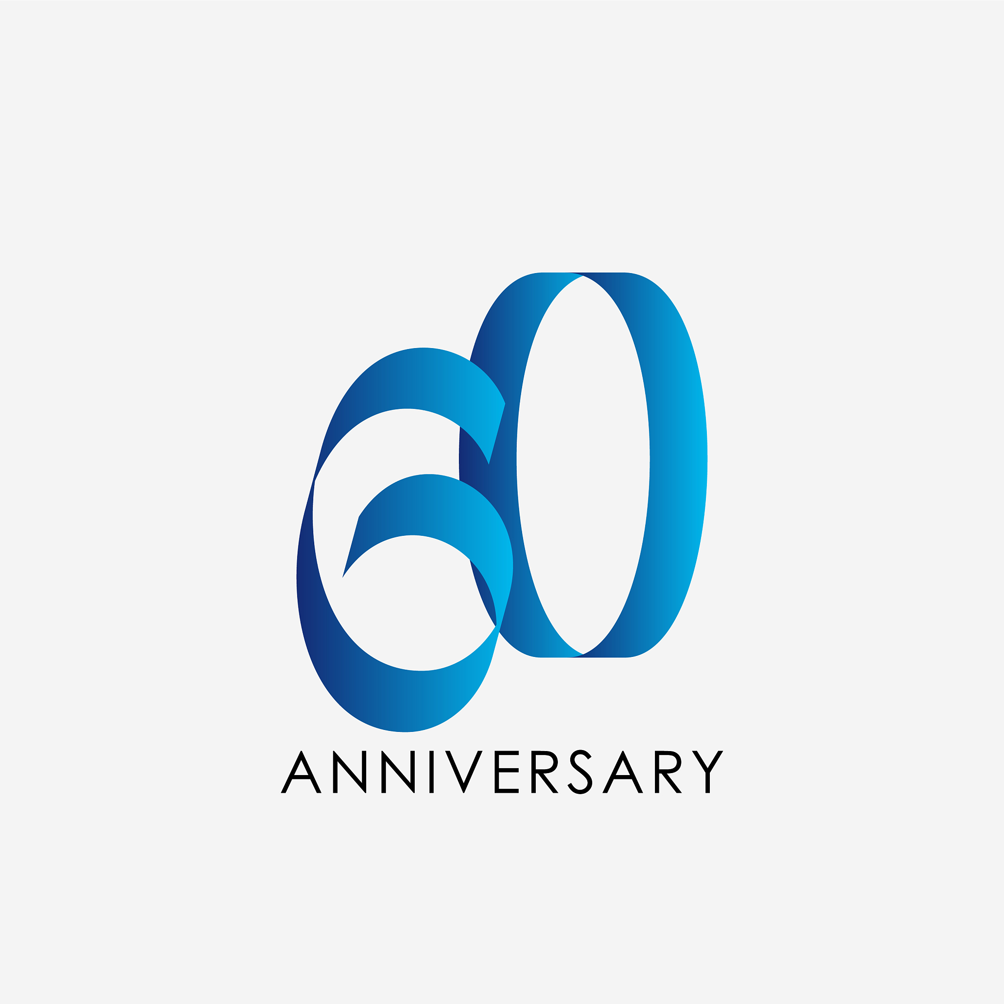 60 years anniversary template design