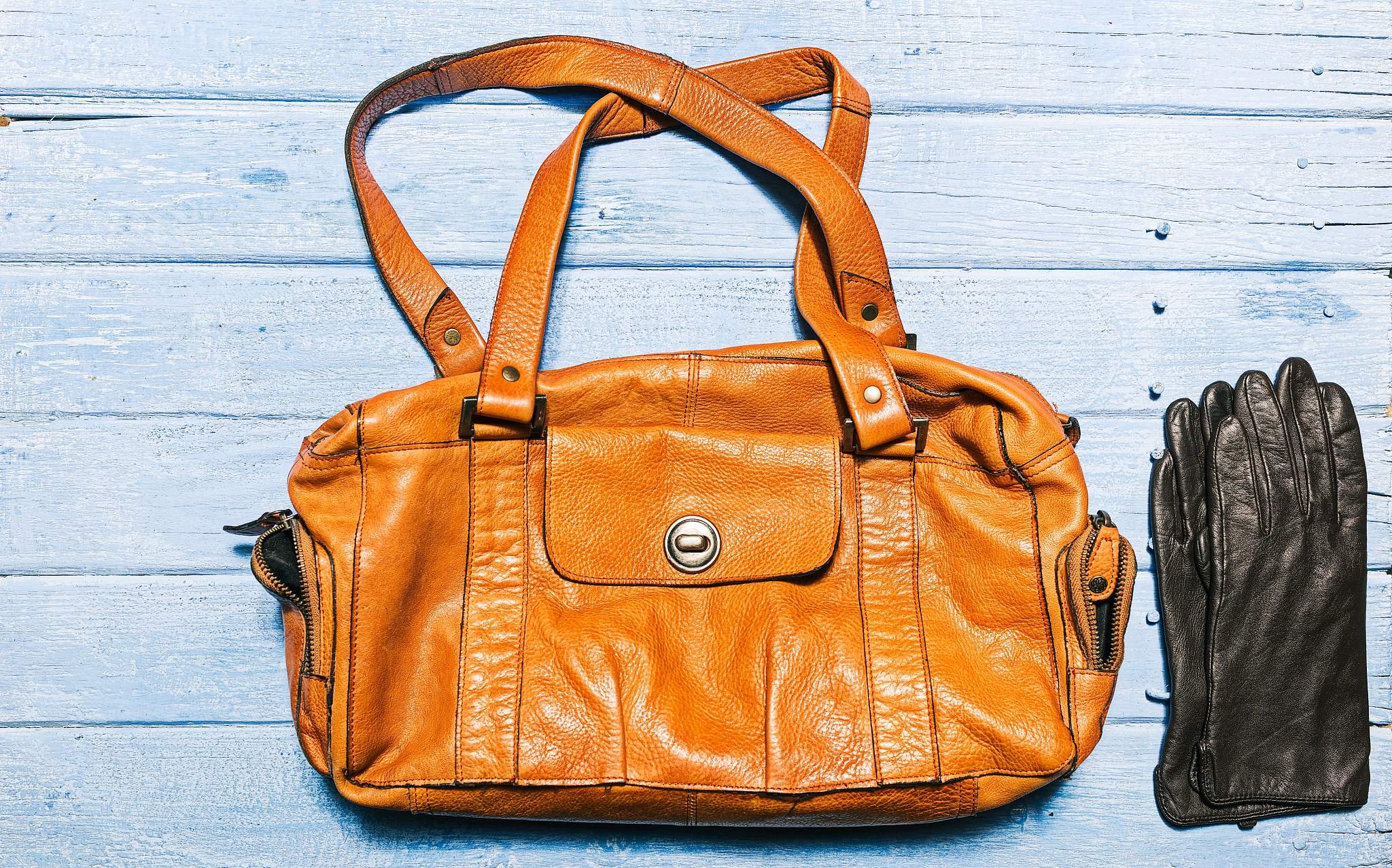 female accessories top view