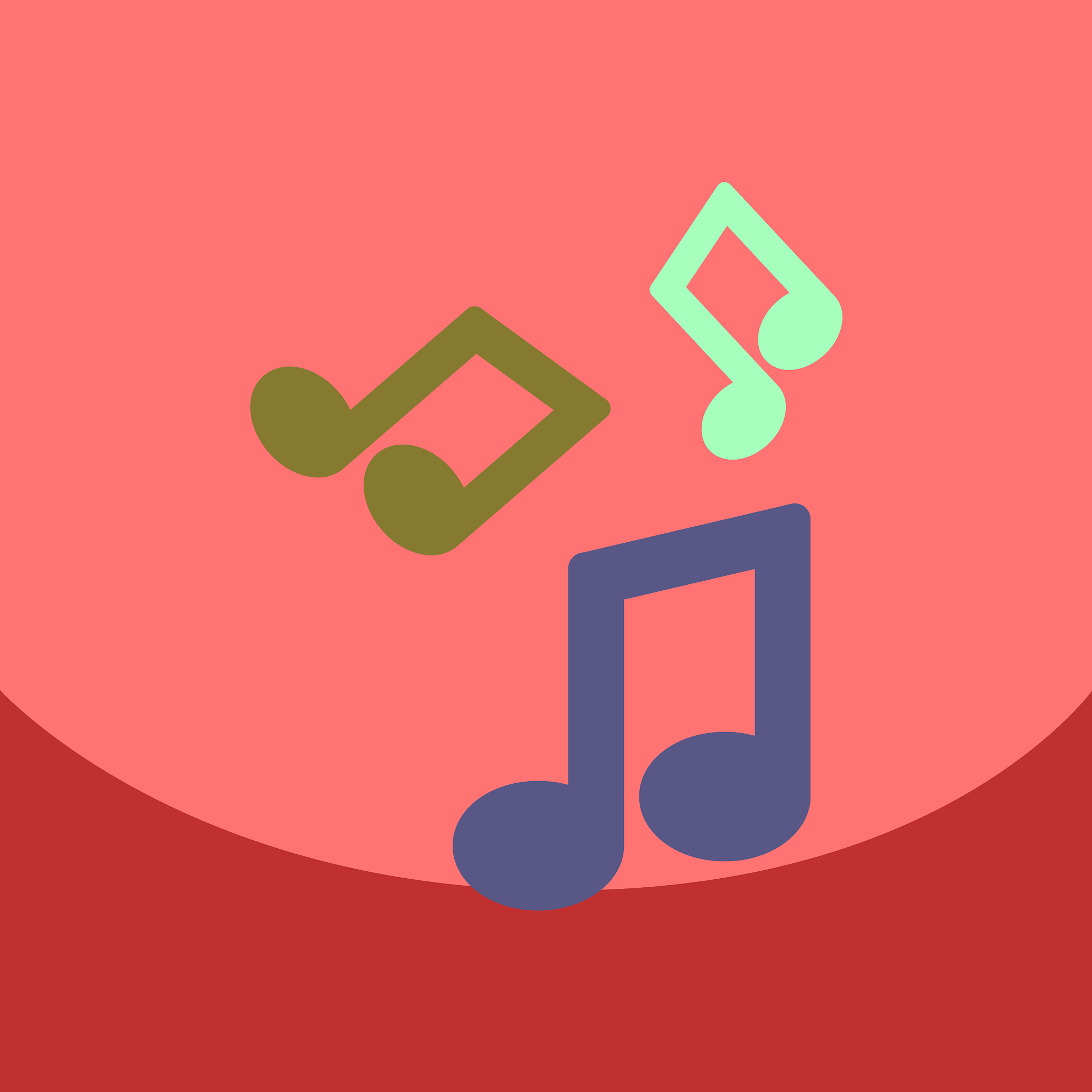 flat icon design collection music note