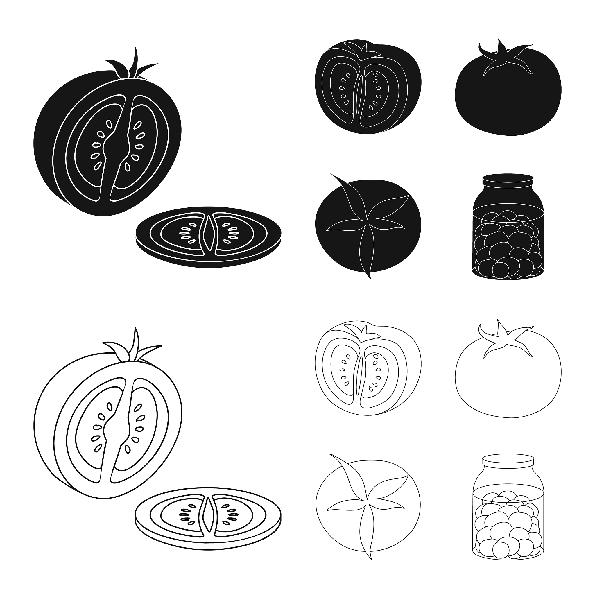 design vegetable and delicious icon set