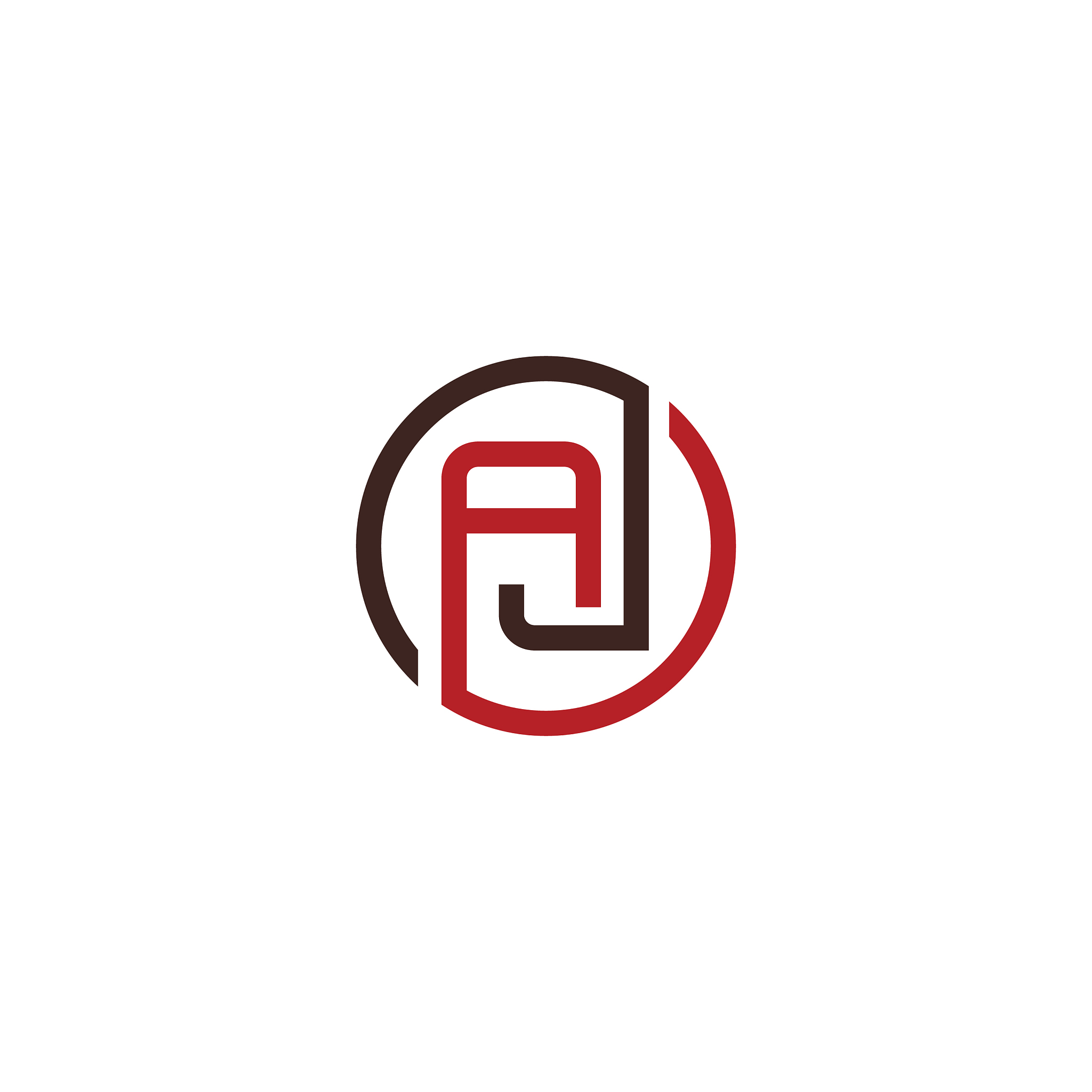 initial letter aj or ja logo design template