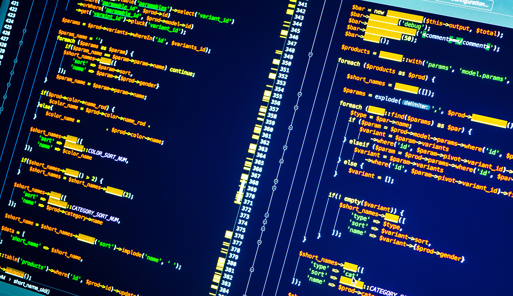 web developing of the site using php language. programming conce