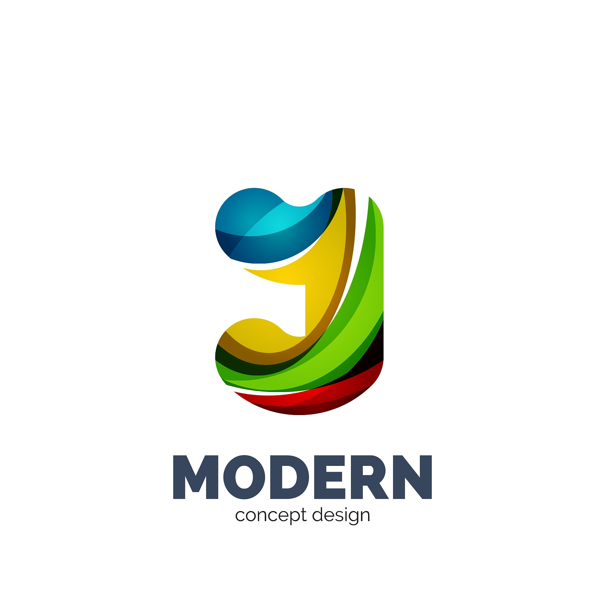 modern abstract futuristic logo