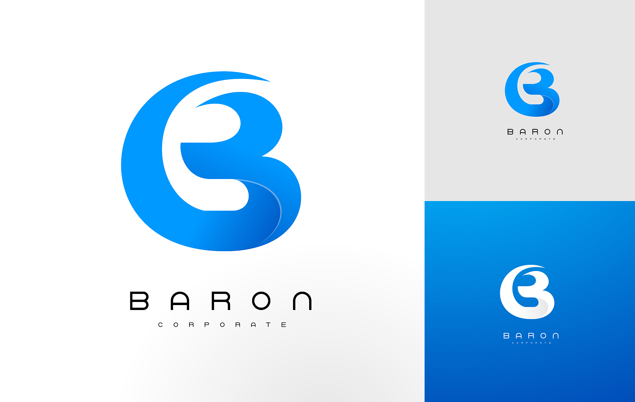 b logo blue b letter icon design