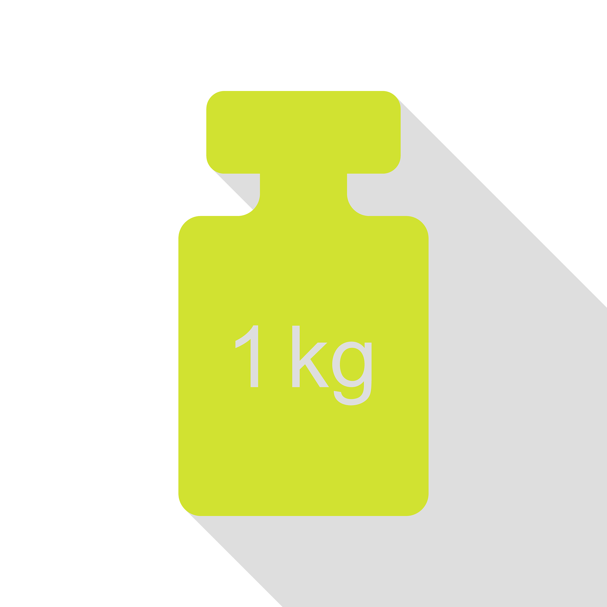 weight simple sign pear icon with flat style