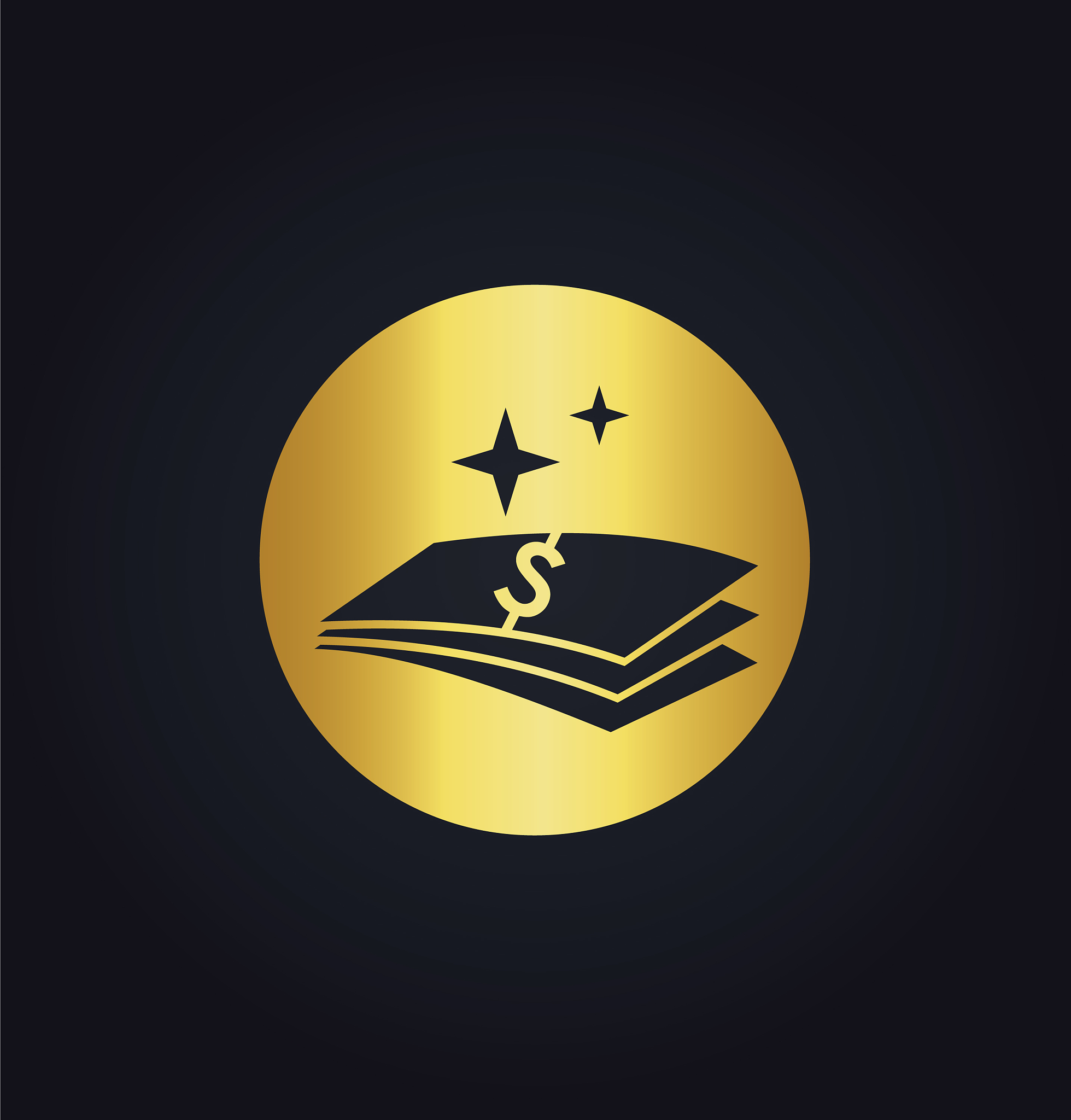 money dollar icon gold logo
