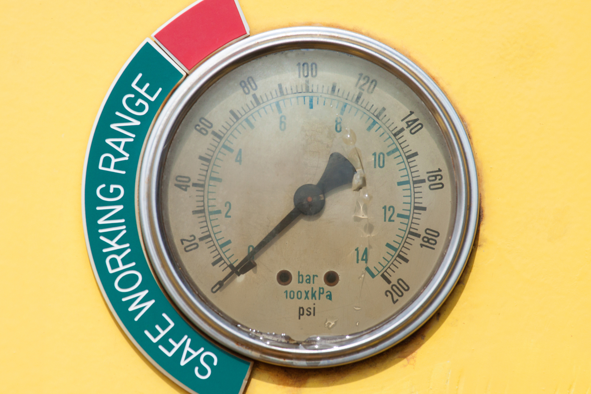 meters or gauge in crane cabin for measure