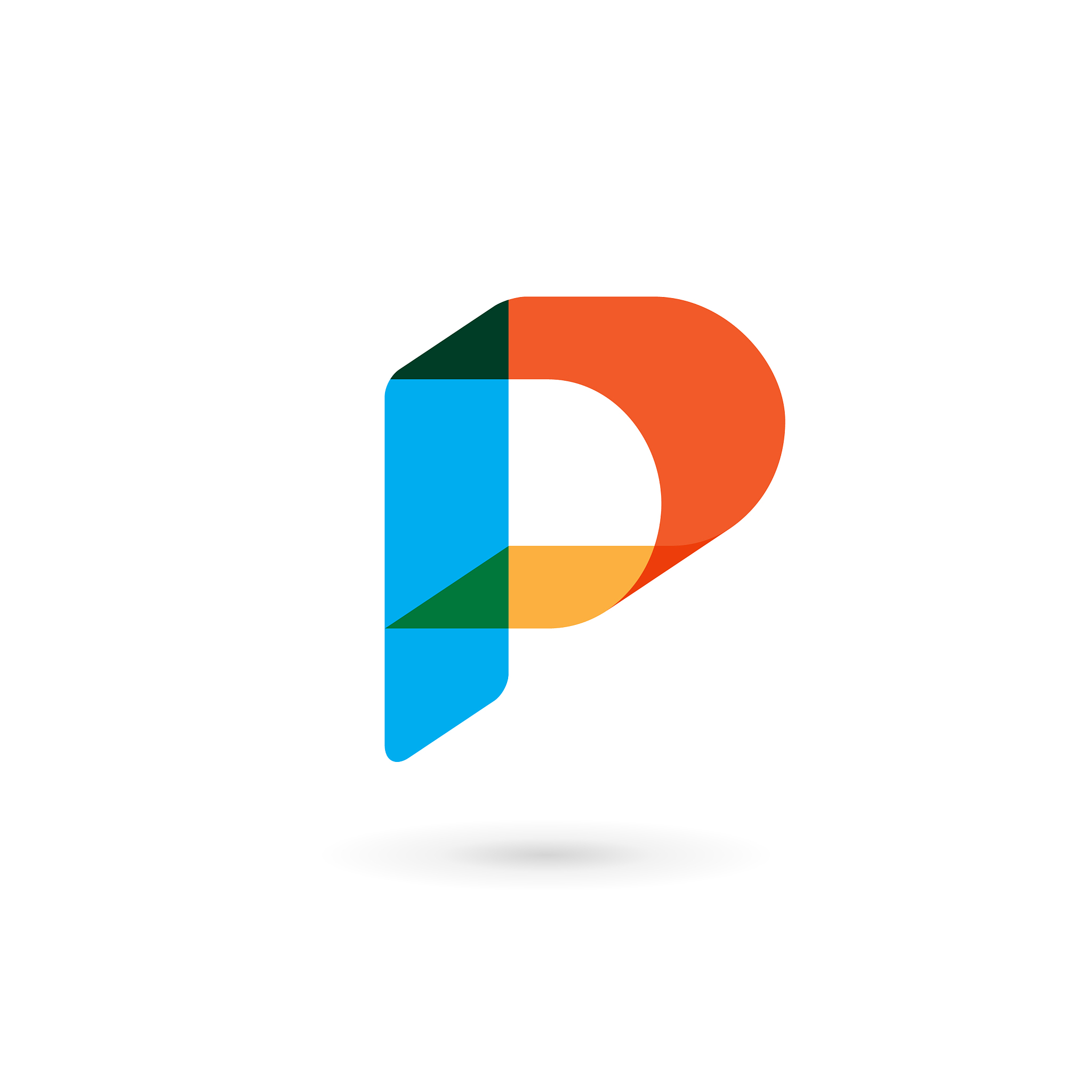 letter p logo icon design template elements