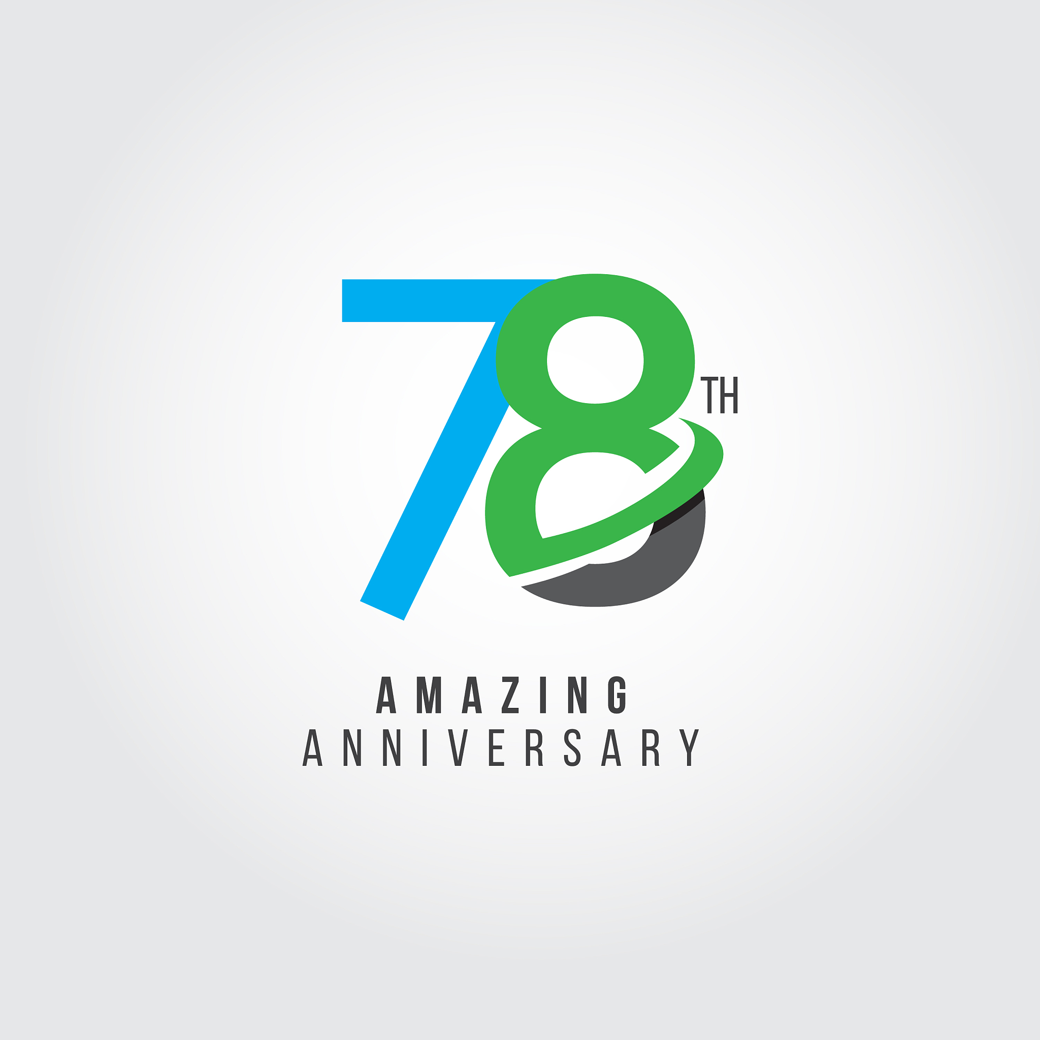 78 year anniversary template design