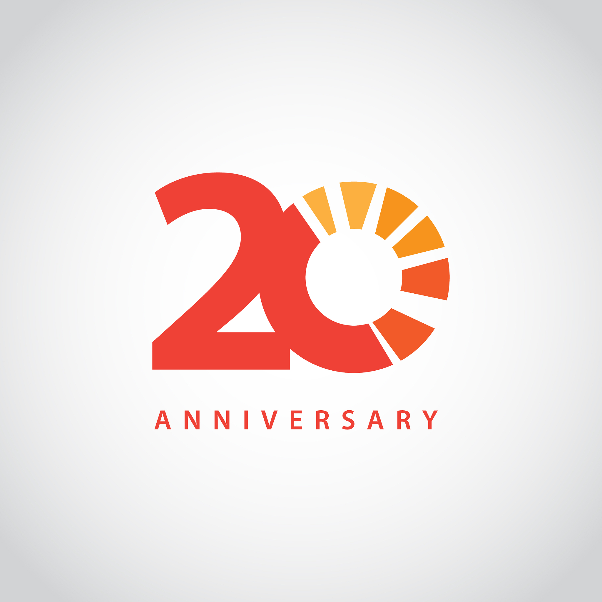 20 year anniversary template design