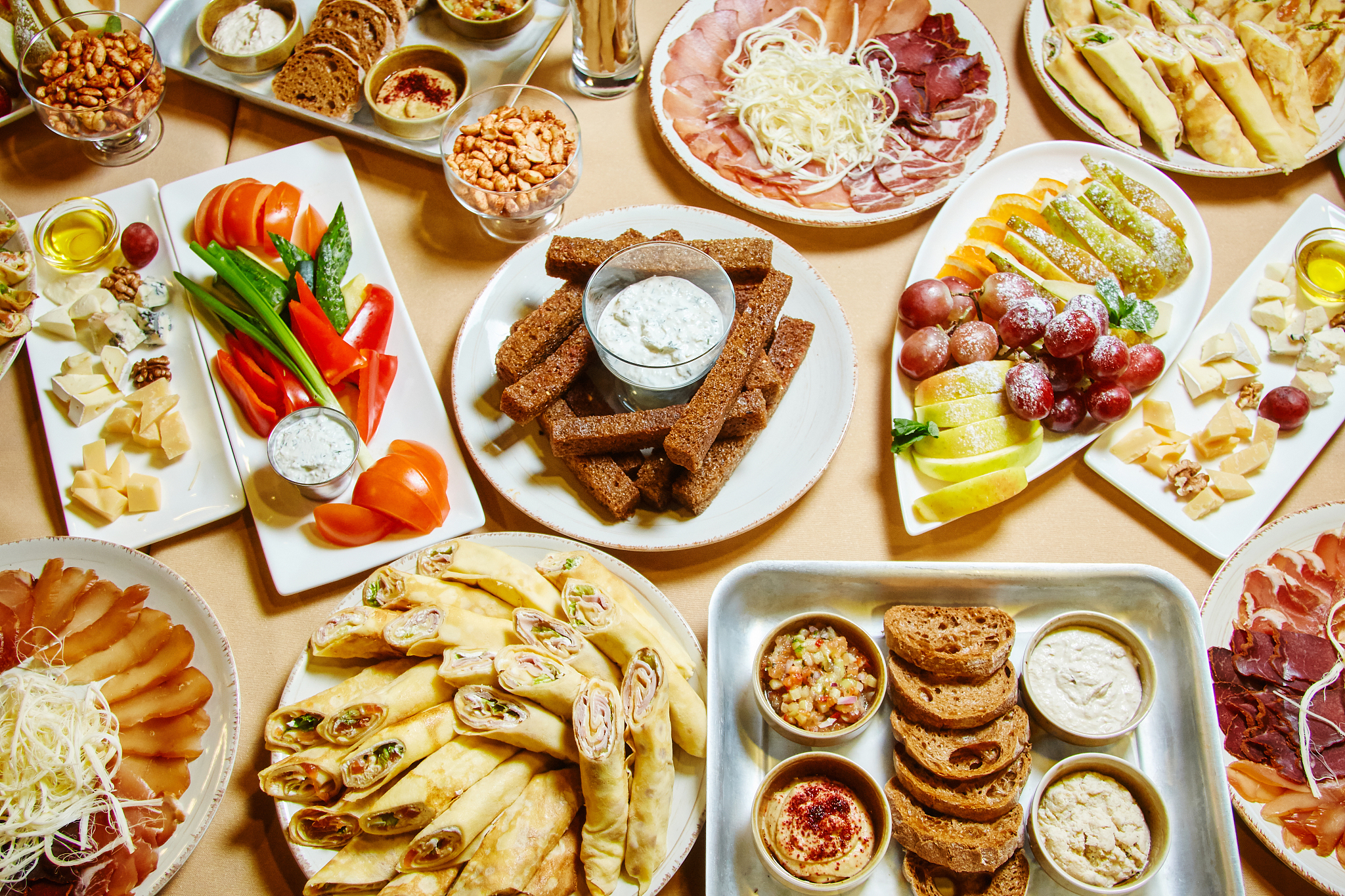 delicious food on the table