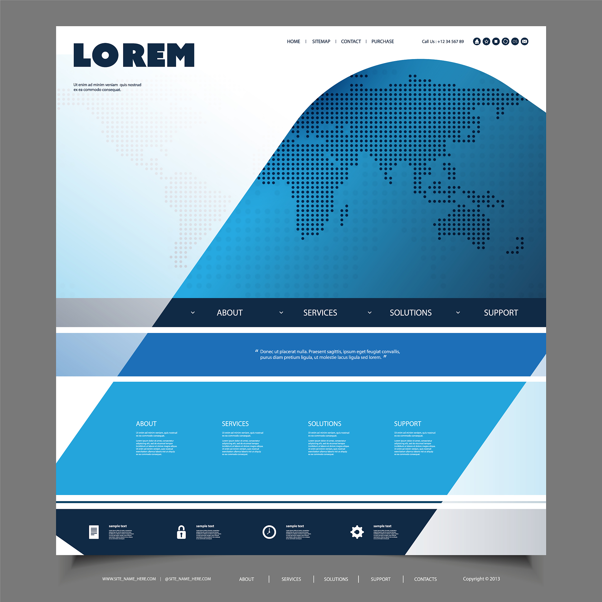 one page website template
