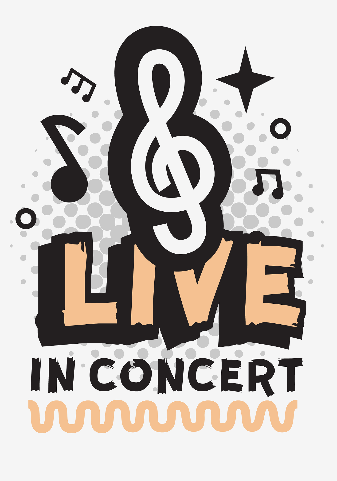 live music in the concert design with