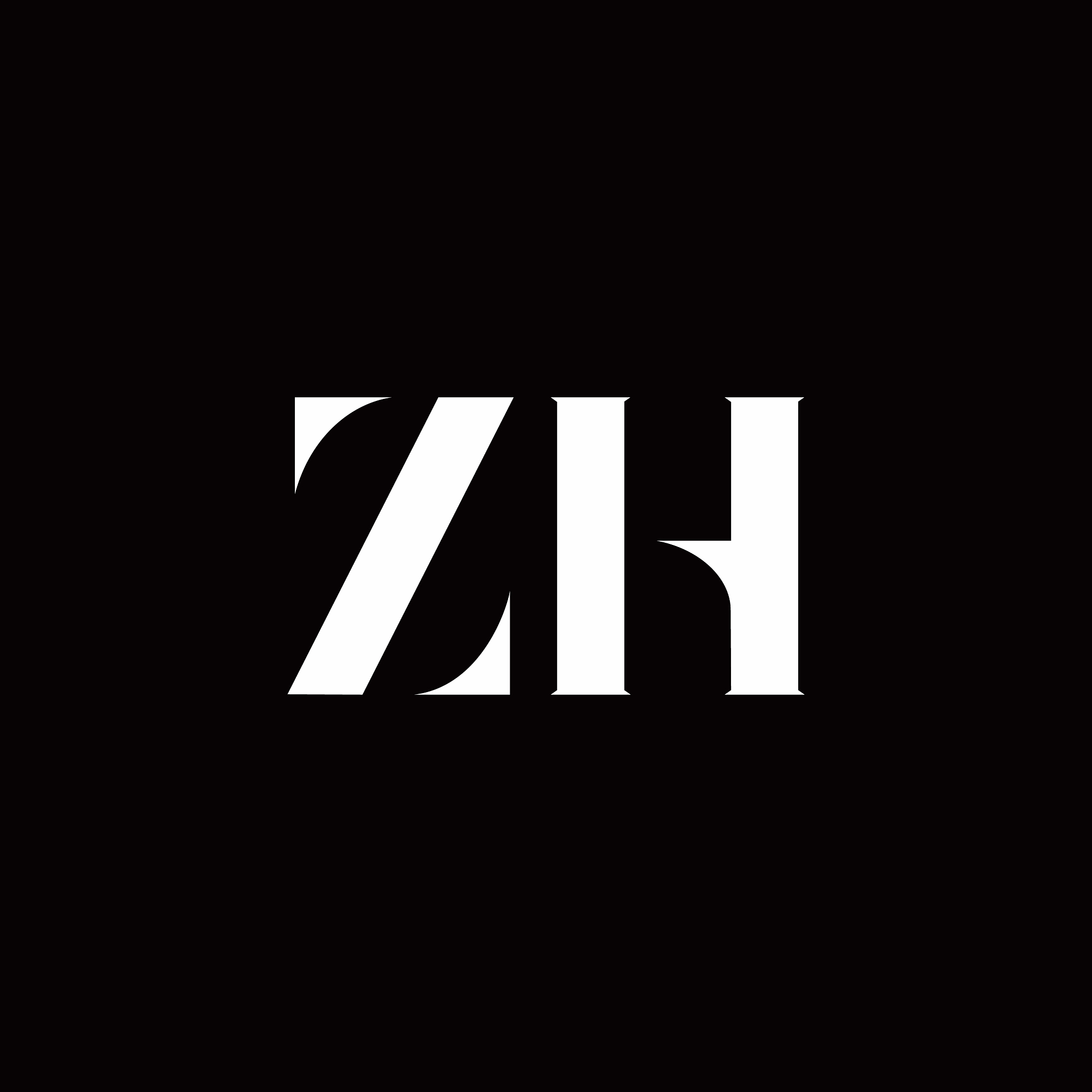 zh logo letter initial logo designs template