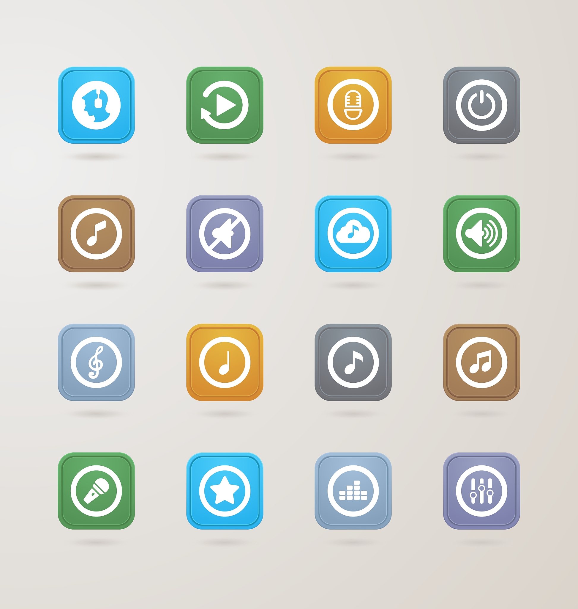 music icons set