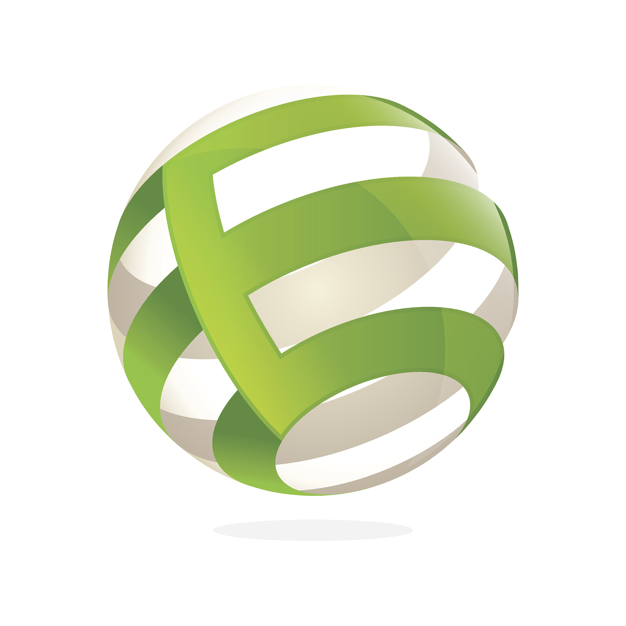 e letter eco icon