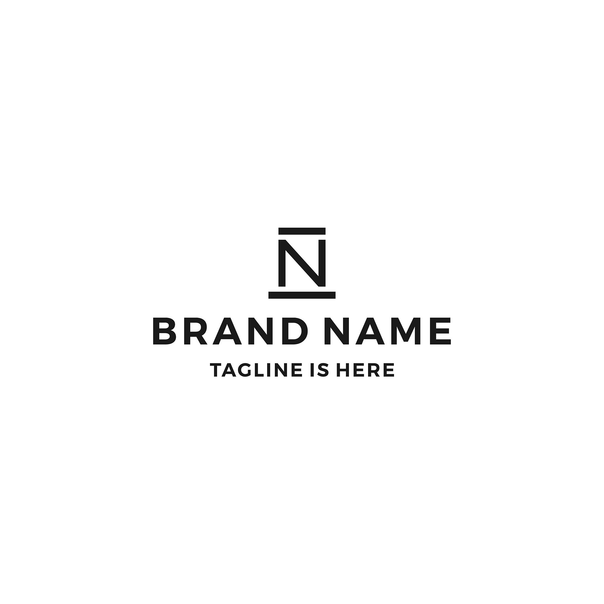 n letter hat logo icon