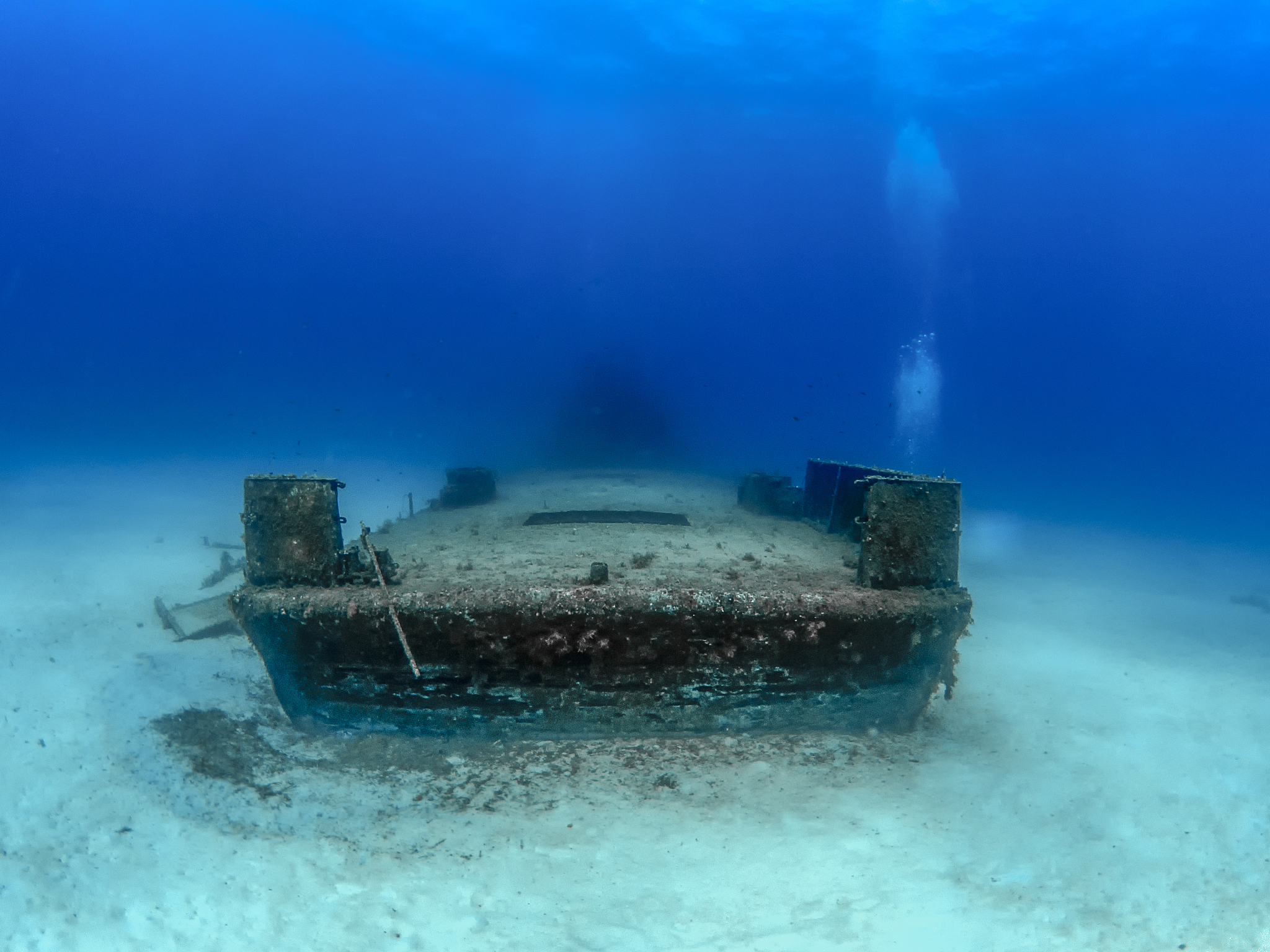 the wreck of the p31 patrol boat in gozo, malta