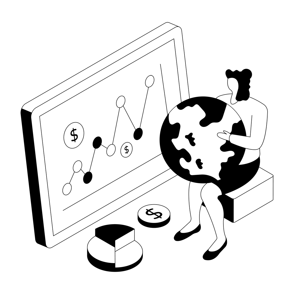 全球金融分析高级下载插画