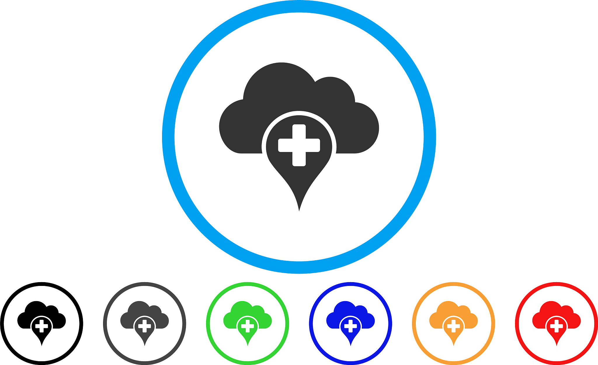 medical cloud rounded icon