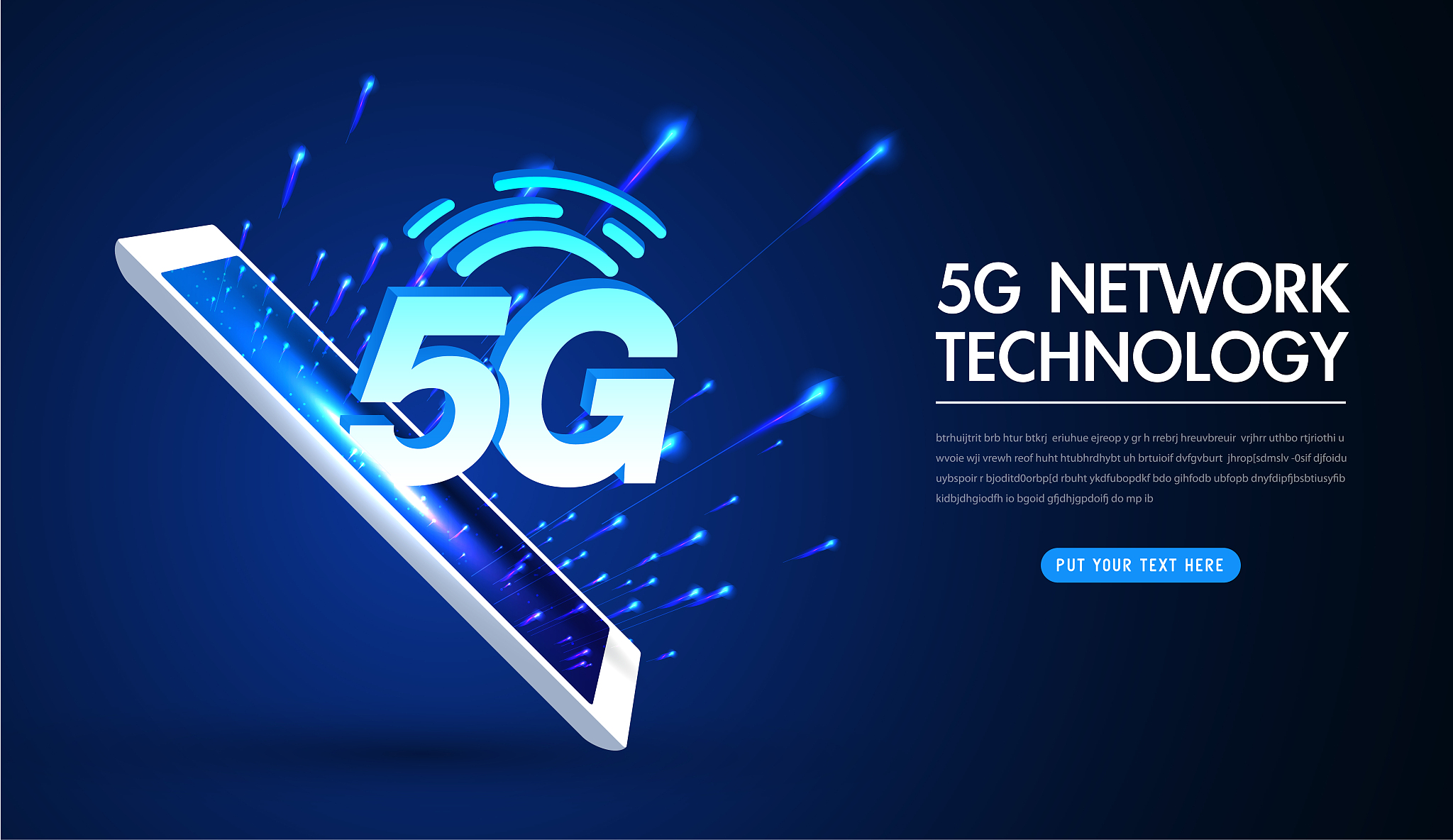 5g network wireless technology vector illustration. high-speed m