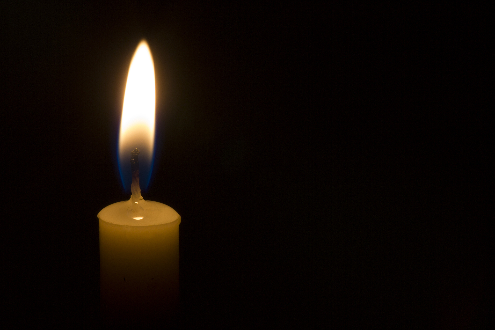 candle isolated on black