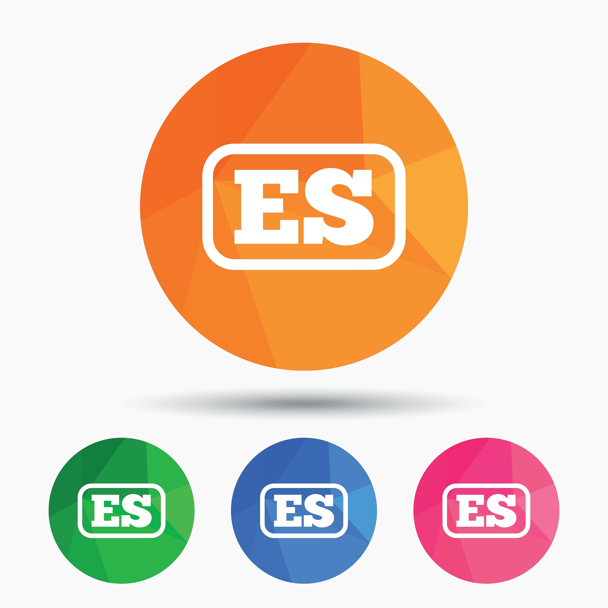 spanish language sign icon es translation